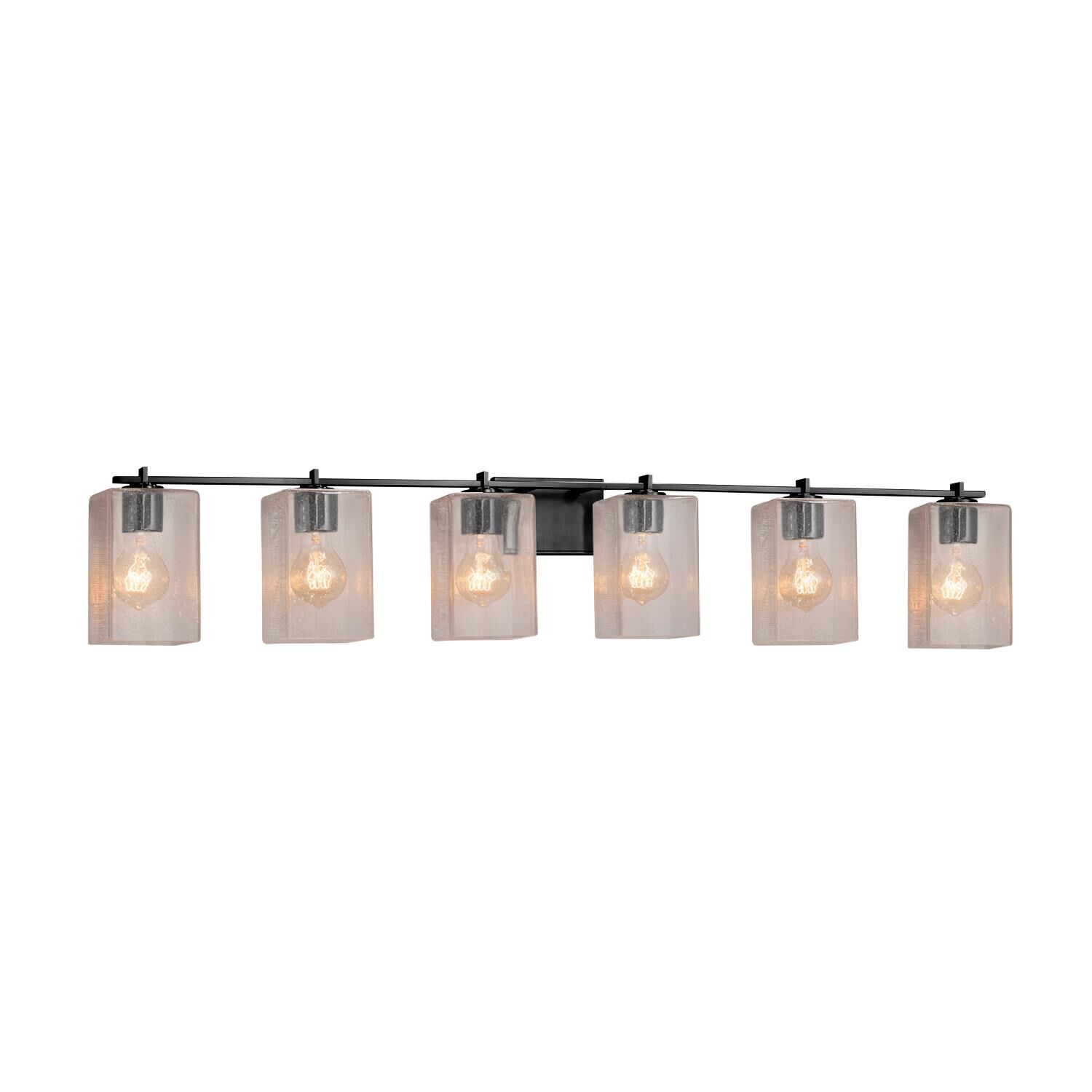 Fusion 56 Inch 6 Light Bath Vanity Light by Justice Design Group