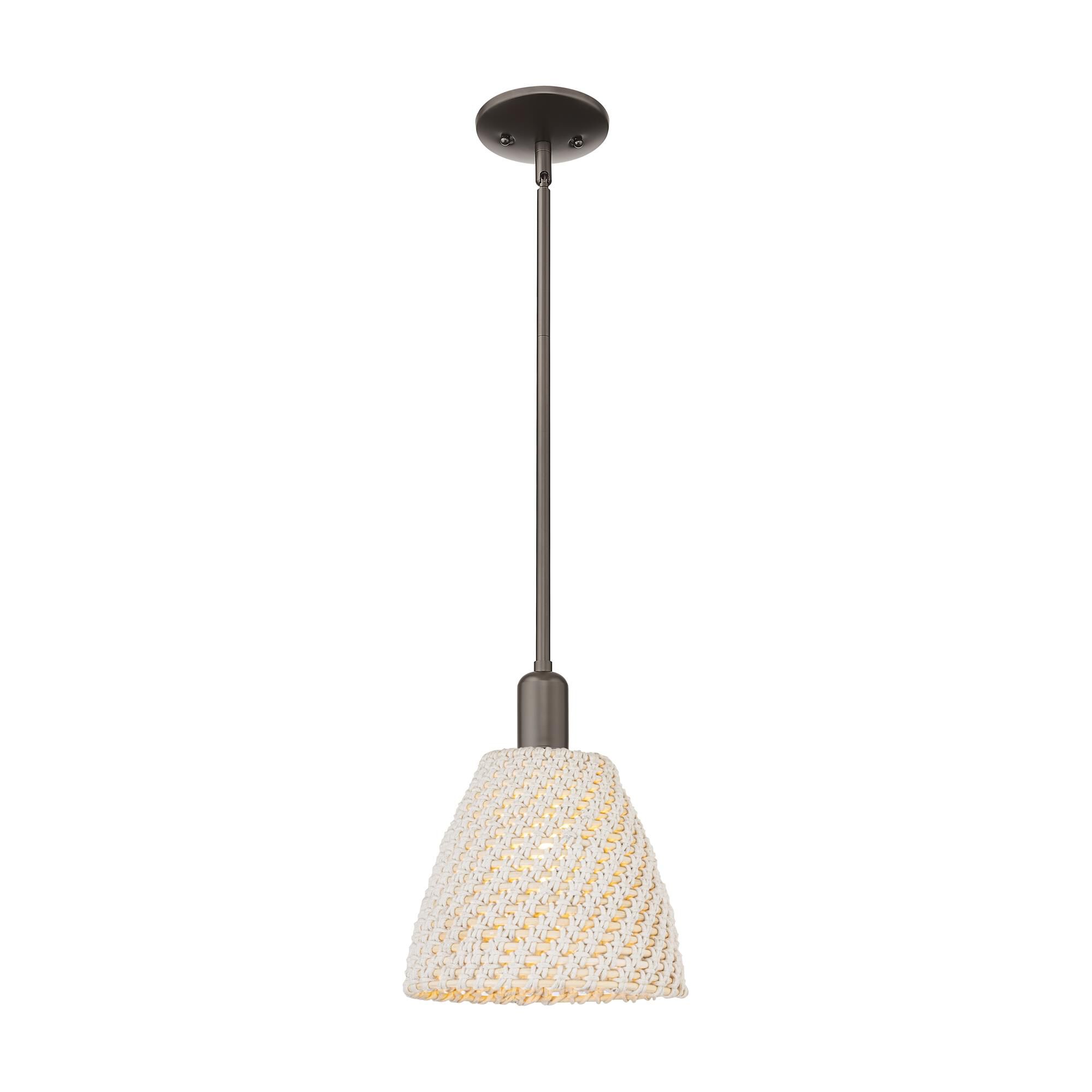 Shown in Oil Rubbed Bronze finish and Natural shade