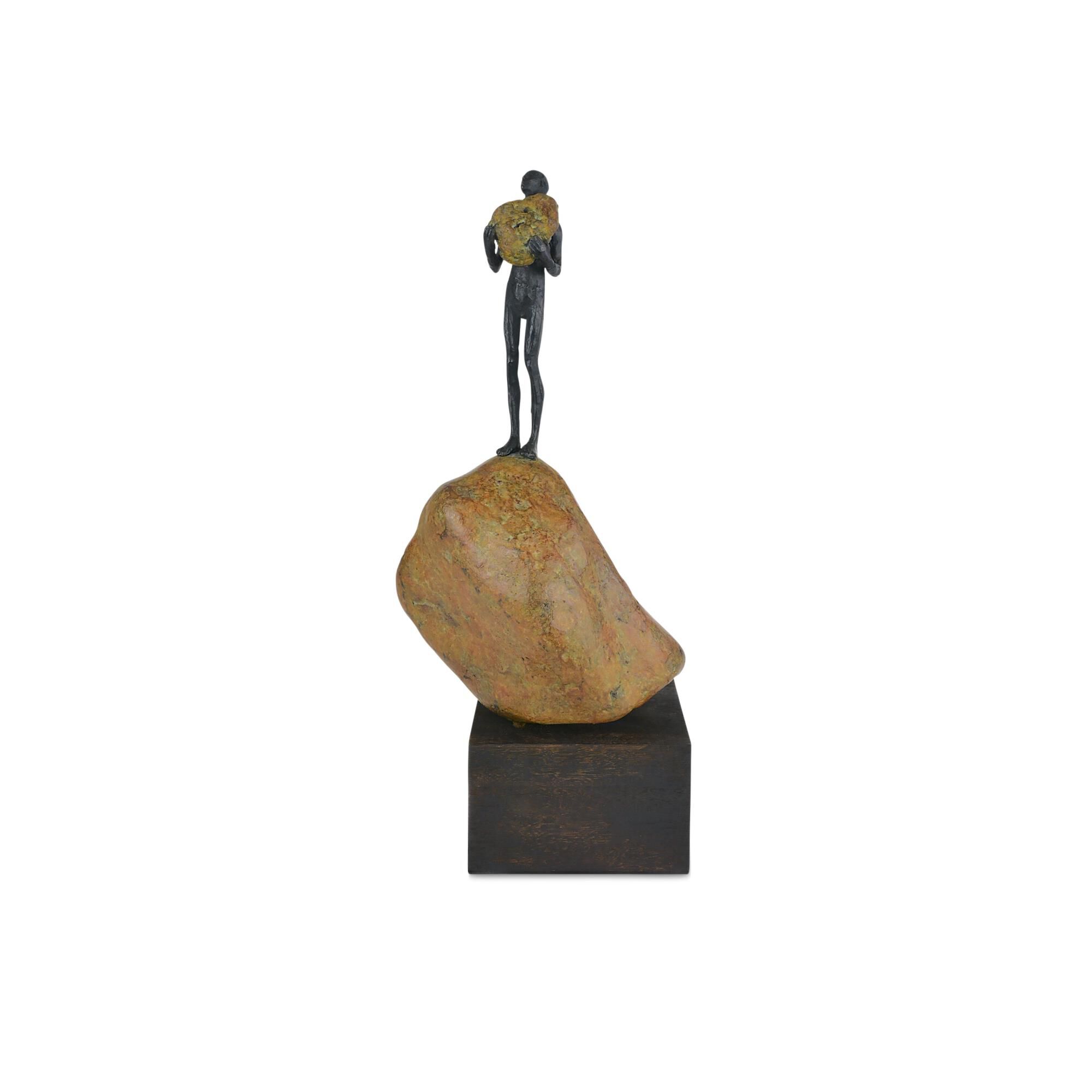 Man On Rock Sculpture by Currey and Company
