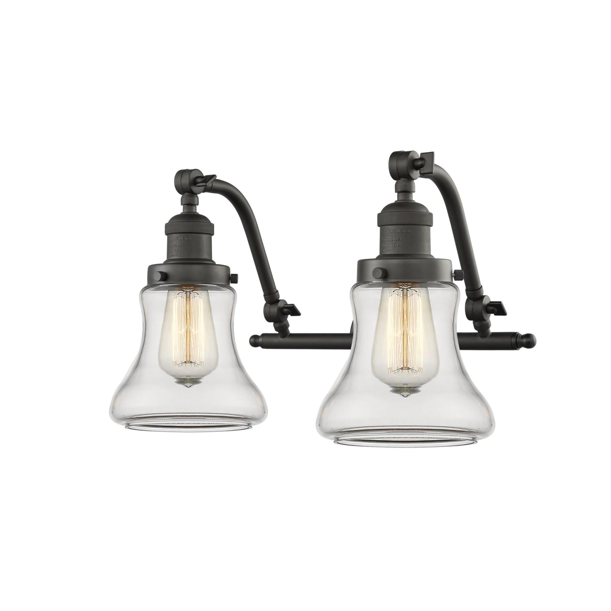 Shown in Oil Rubbed Bronze finish and Clear glass