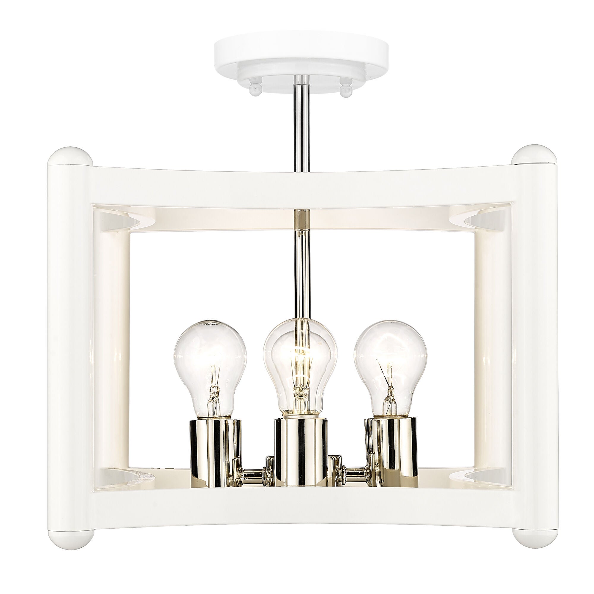 Shown in White With Polished Nickel Cluster finish