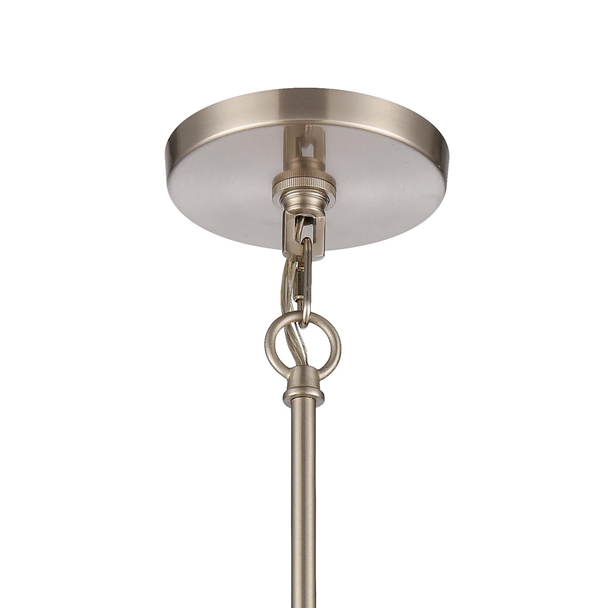 ELK Home White Burlap 55 Inch Mini Pendant