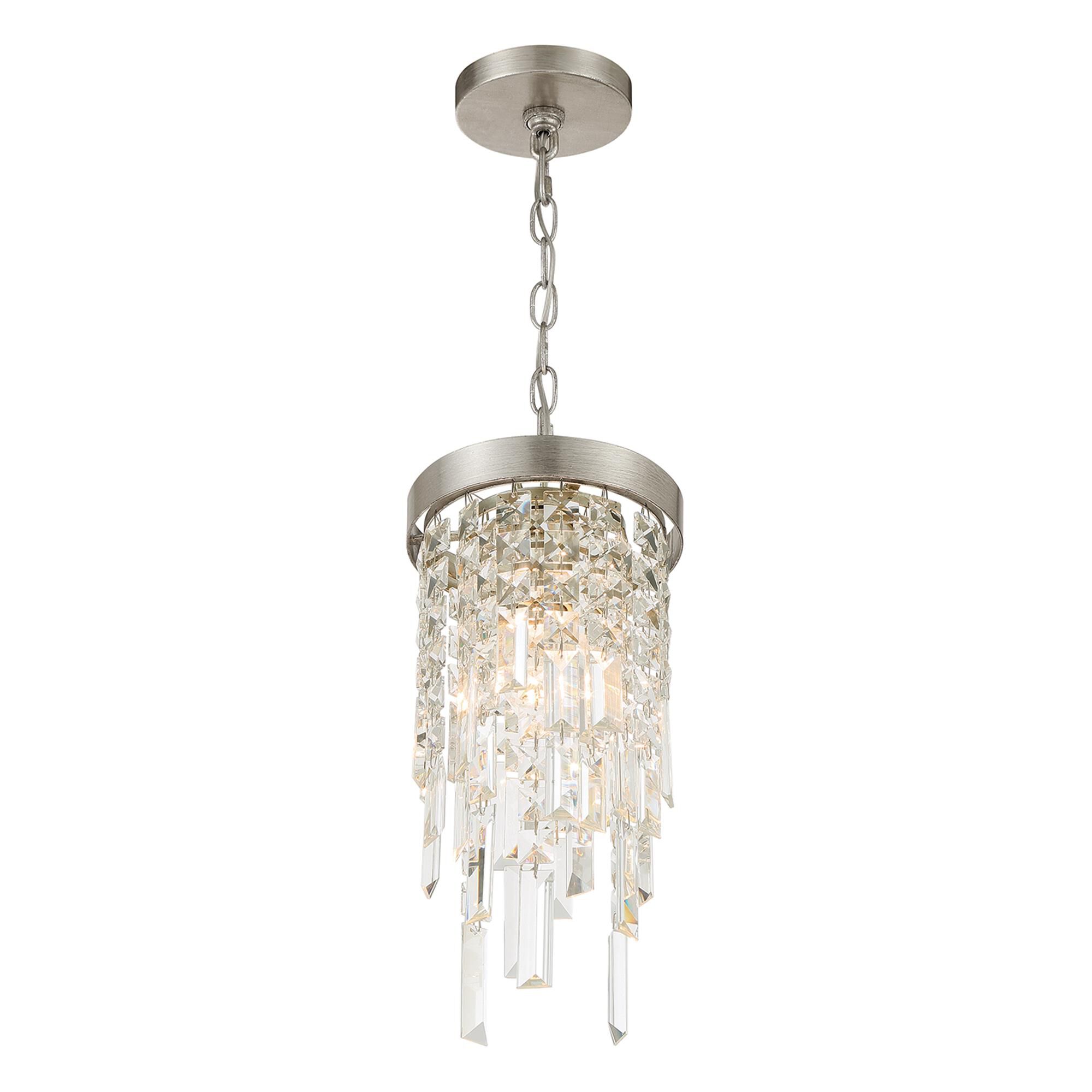Shown in Antique Silver finish and Hand Cut crystal
