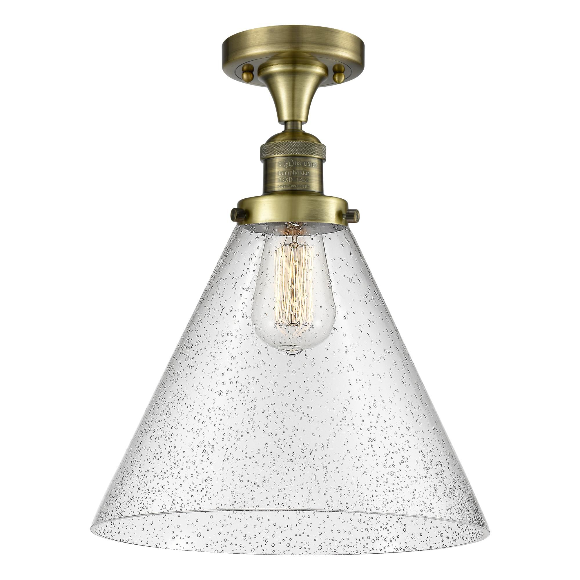 Bruno Marashlian Cone 12 Inch 1 Light Semi Flush Mount by Innovations Lighting