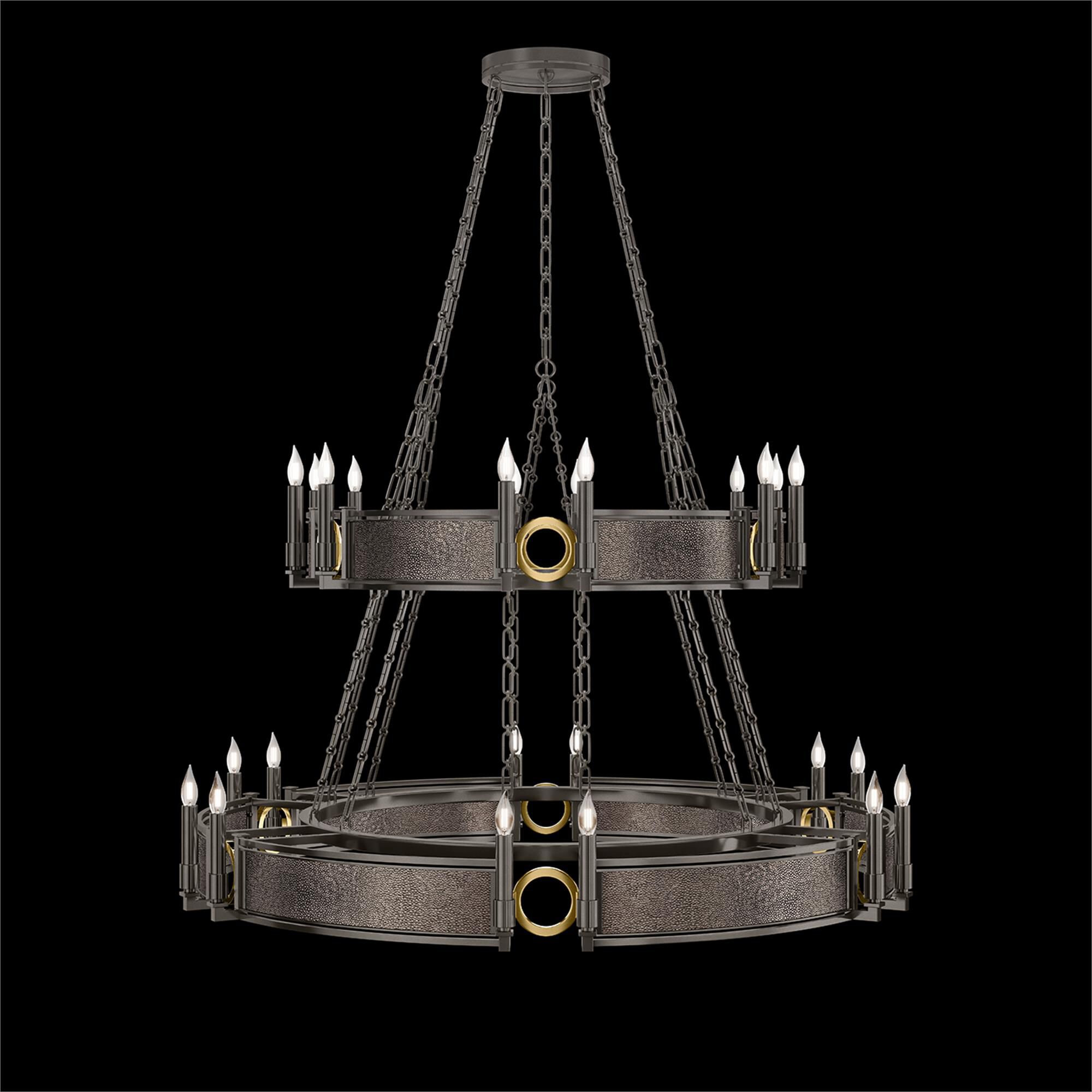 Shown in Midnight Steel and Brass  finish and Pebble accent