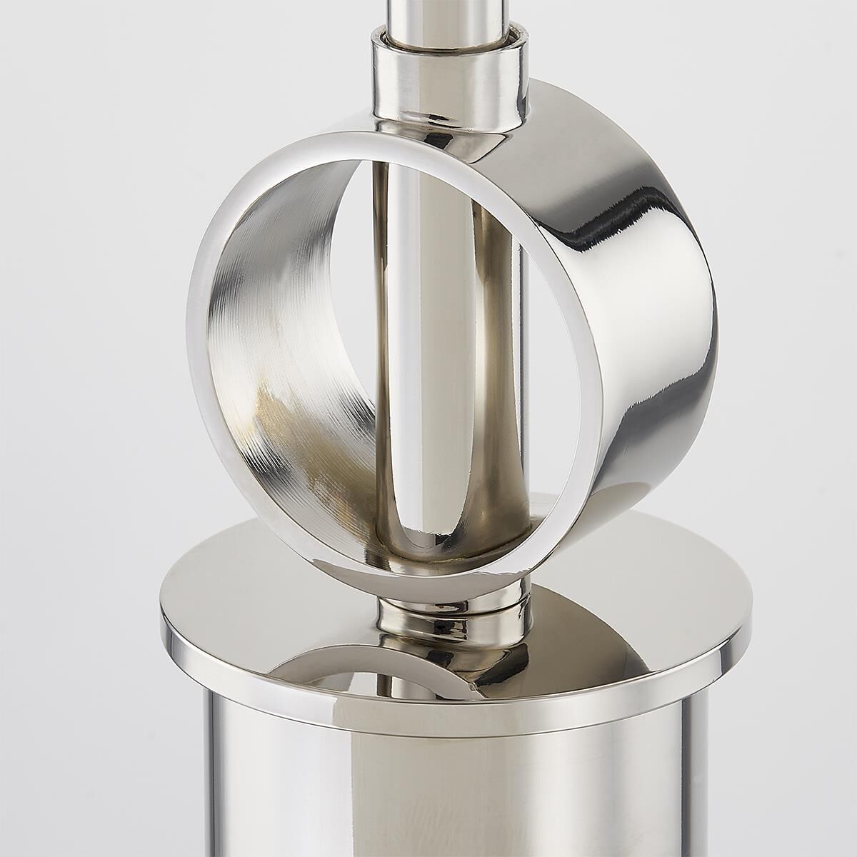 Shown in Polished Nickel finish and Clear glass