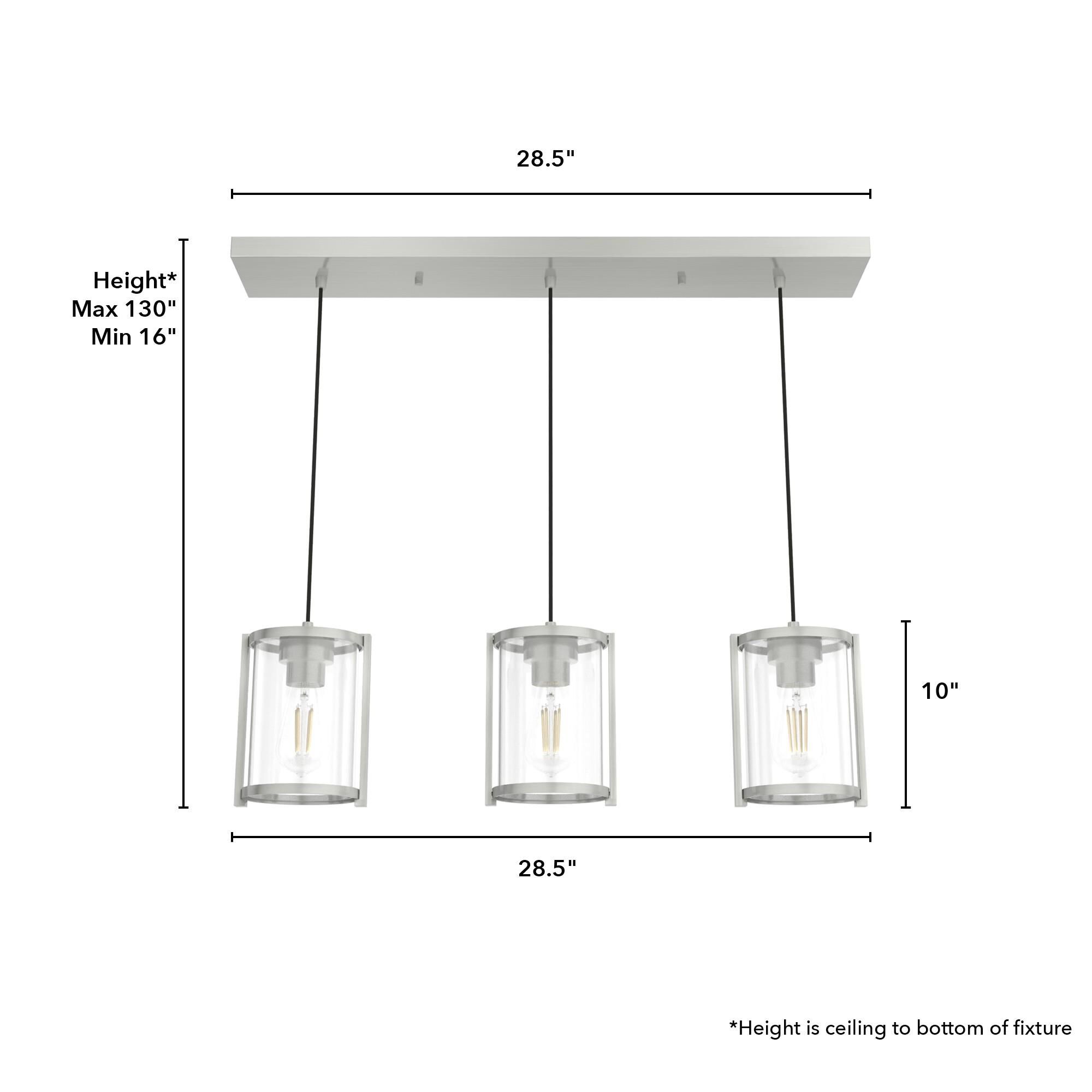Astwood 28 Inch 3 Light Linear Suspension Light by Hunter Fan