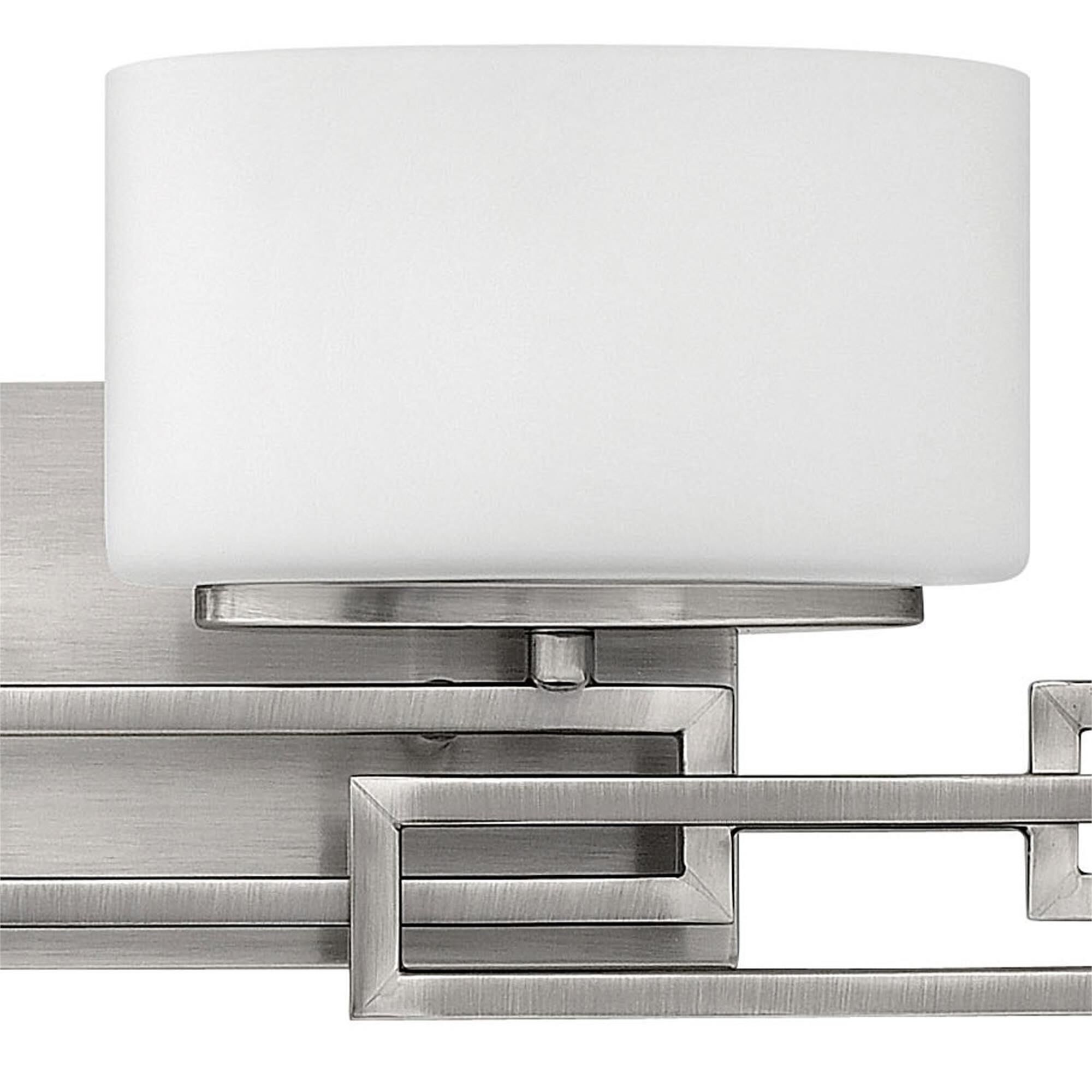 Shown in Antique Nickel finish and Etched Opal glass