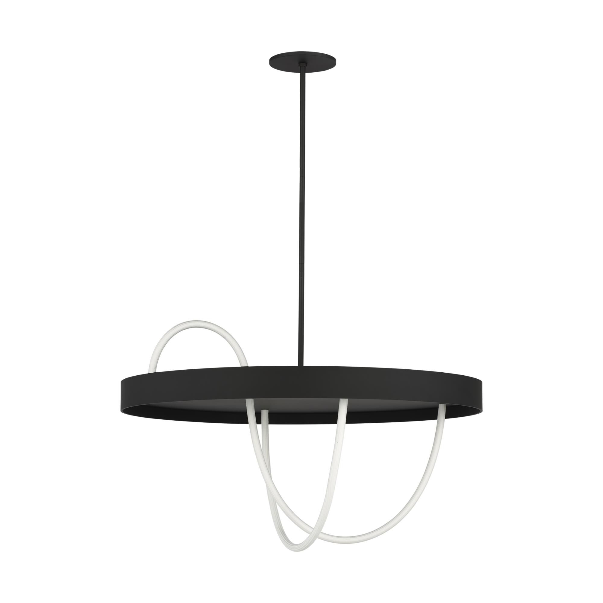 Shown in Nightshade Black finish and Rope shade