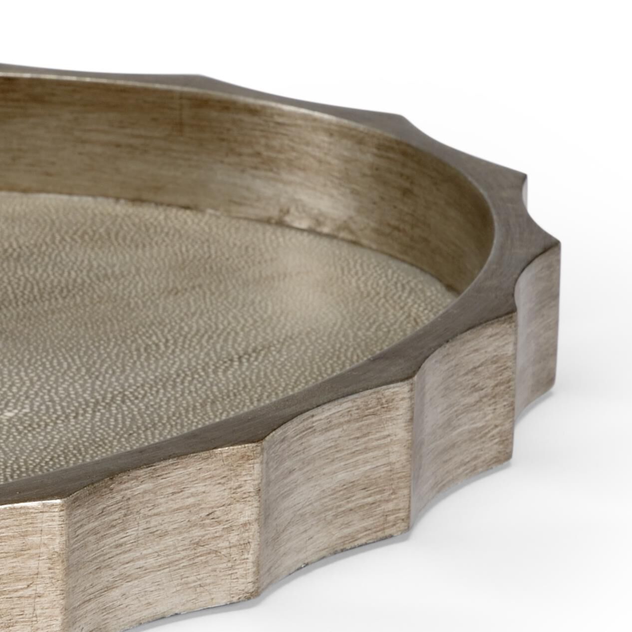 Shown in Antique Silver Leaf-Gray finish