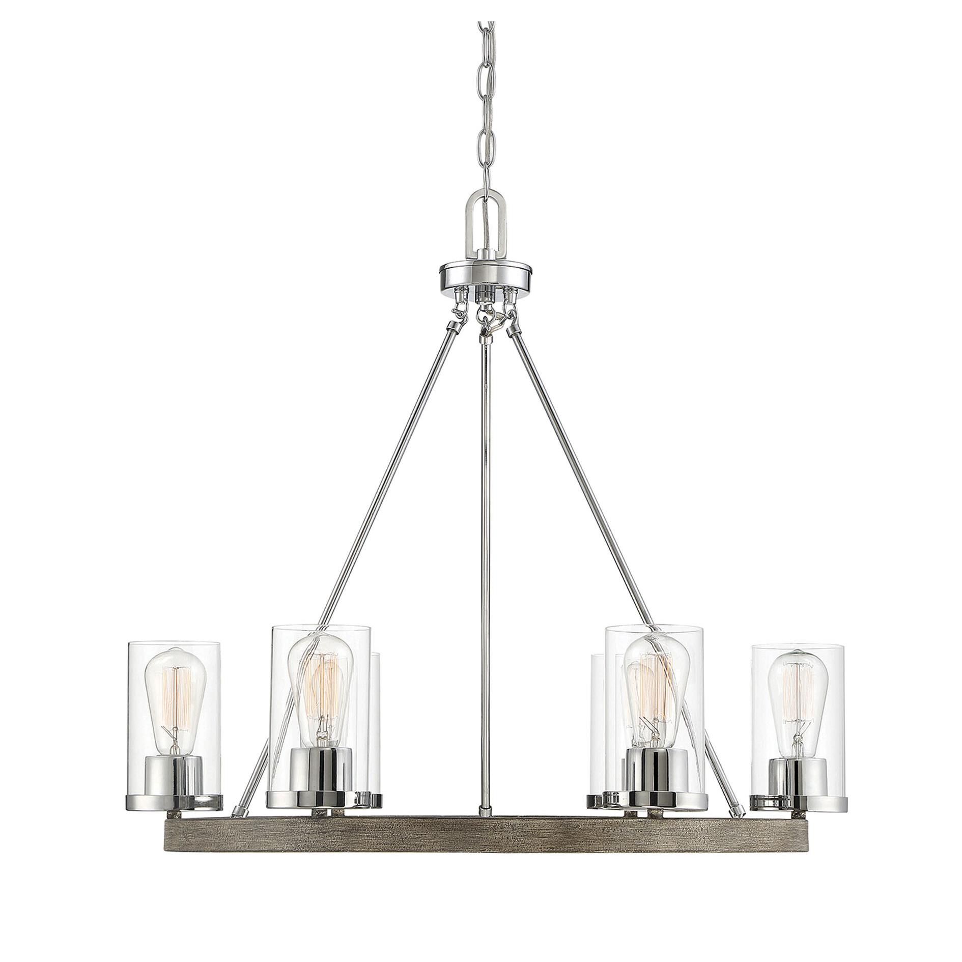 27 Inch 6 Light LED Chandelier by Meridian Lighting