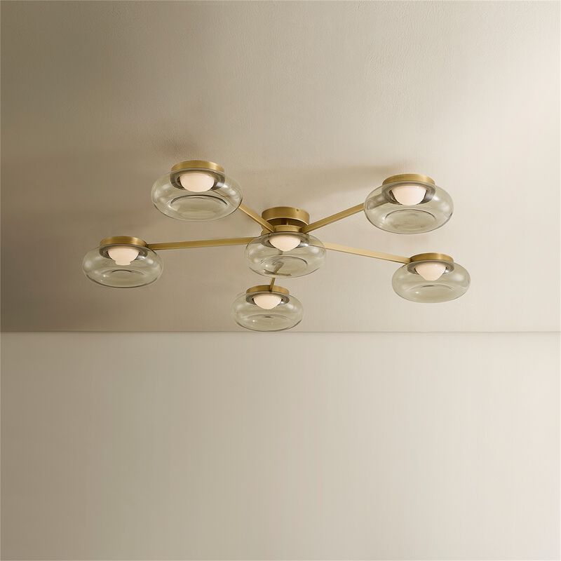 Opalesce 50 Inch Semi Flush Mount by Sonneman