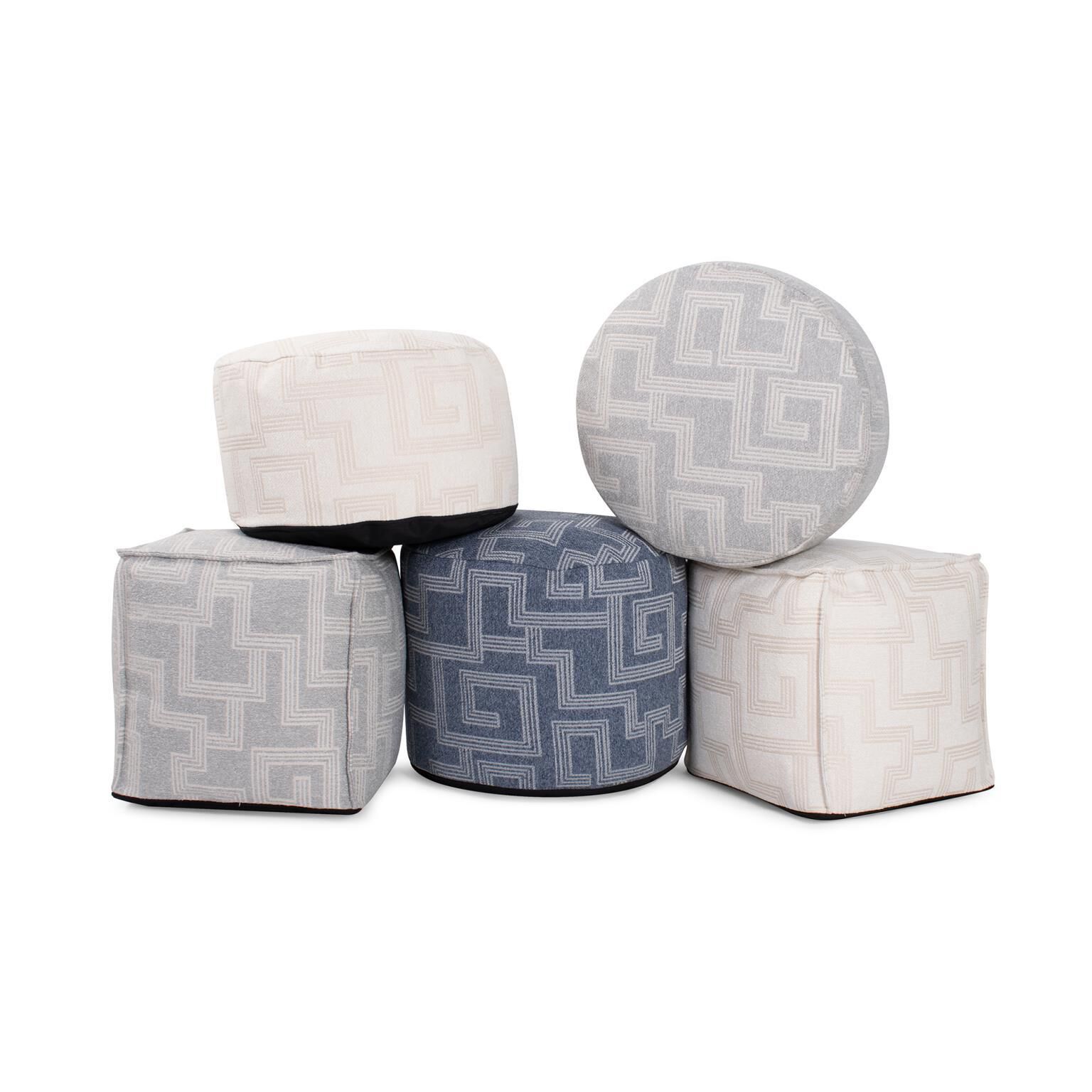 The Syros Pouf Ottoman by Howard Elliott Collection