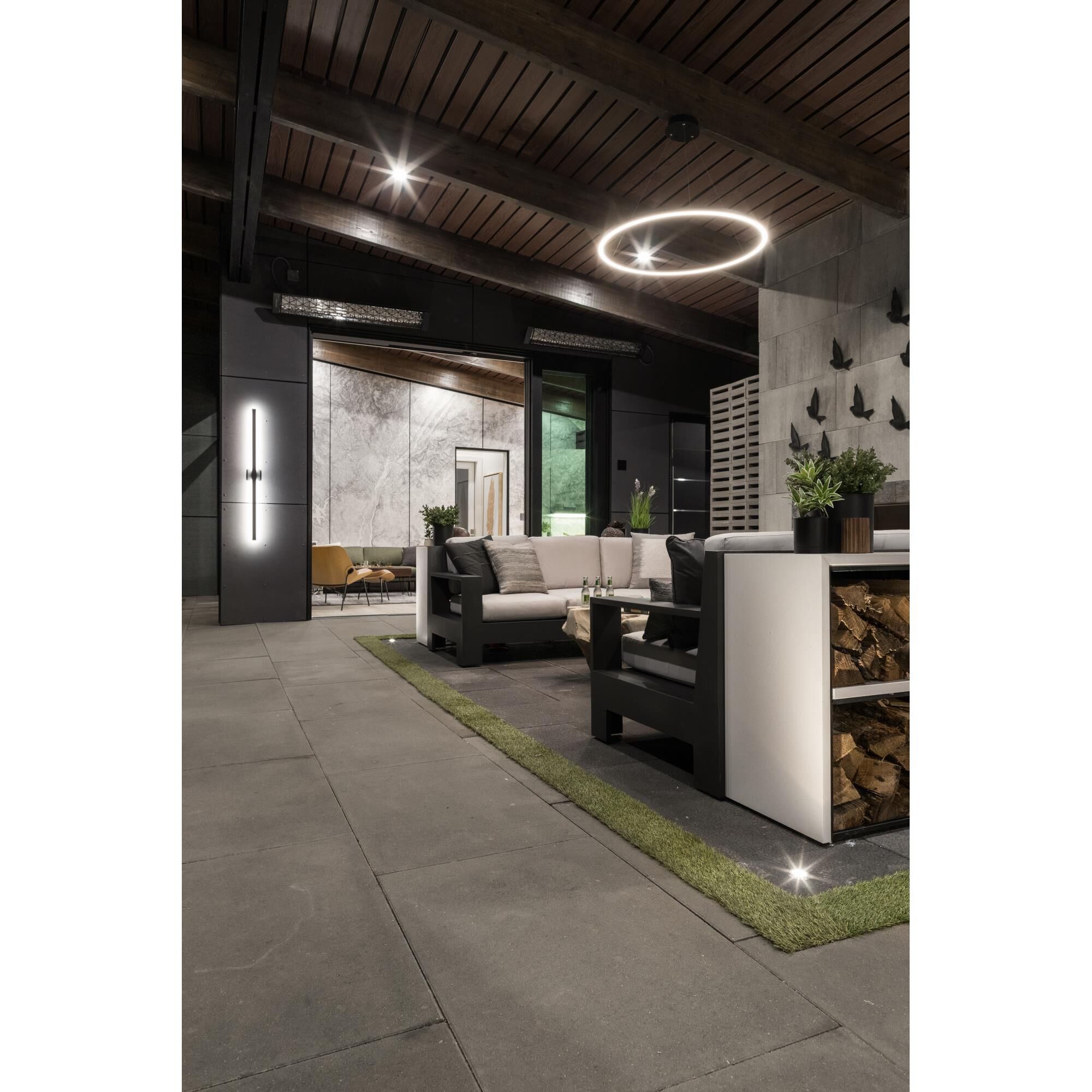 Alumilux Line 51 Inch Tall 2 Light LED Outdoor Wall Light by ET2 Lighting