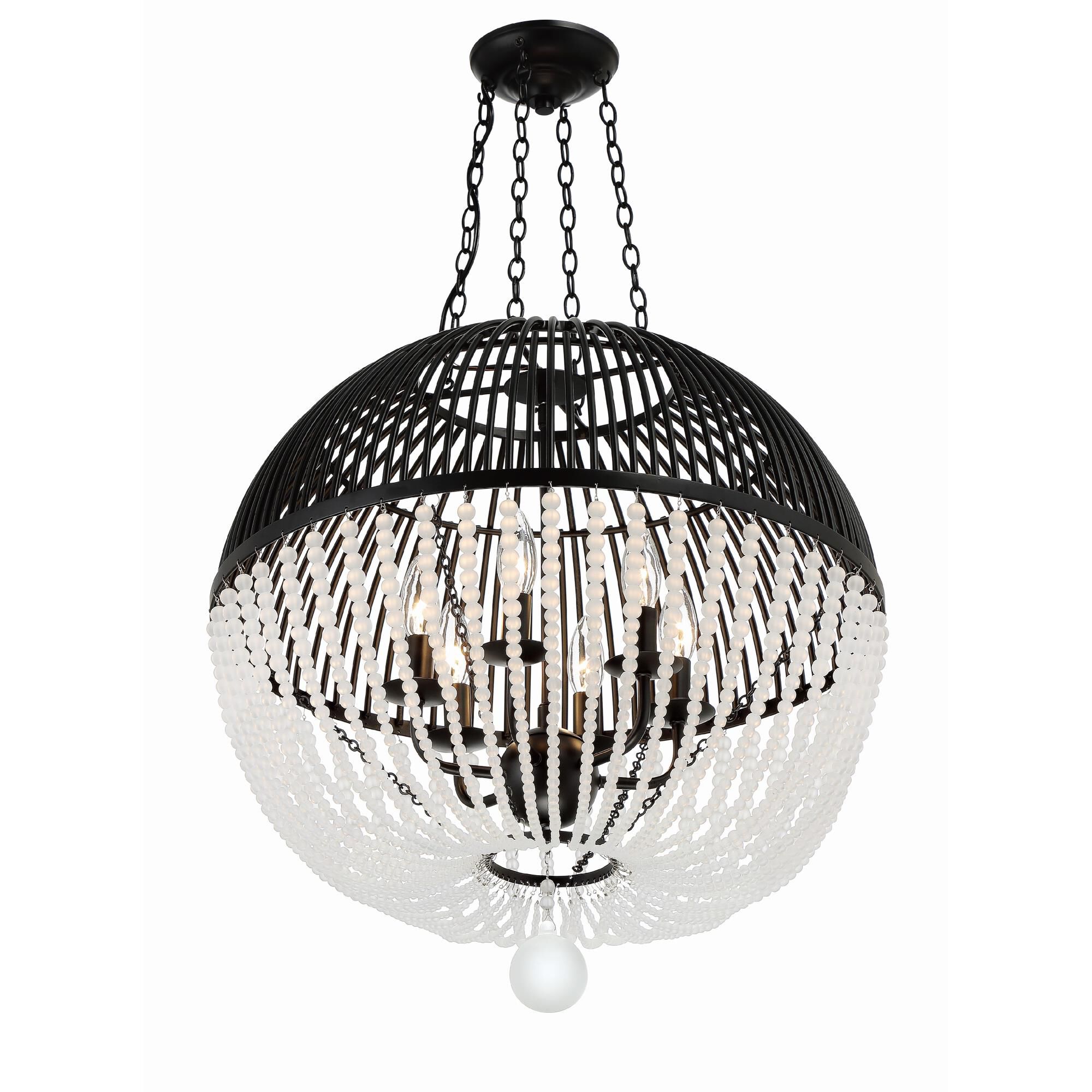 Duval 21 Inch 6 Light Mini Chandelier by Crystorama