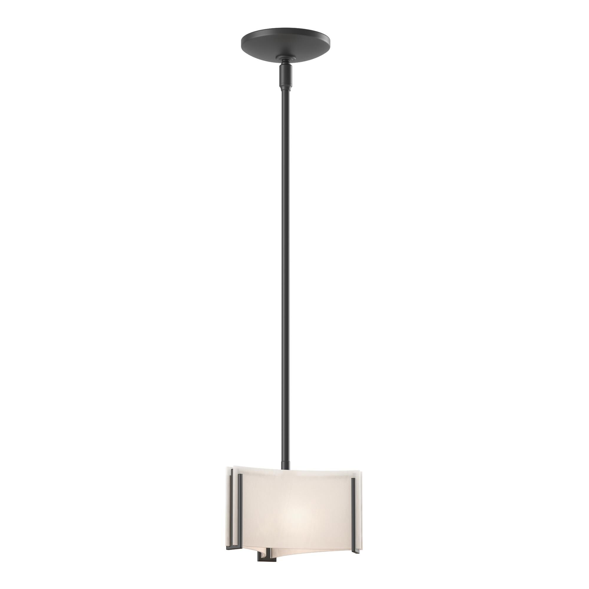 Shown in Black finish and White Art glass