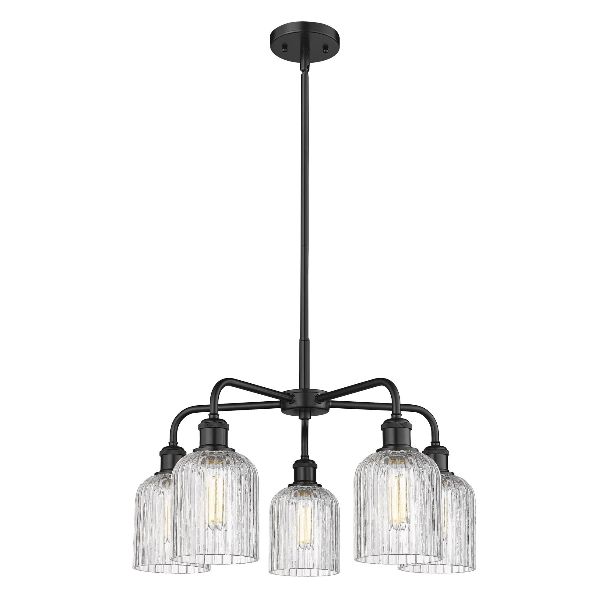 Shown in Matte Black finish and Clear glass