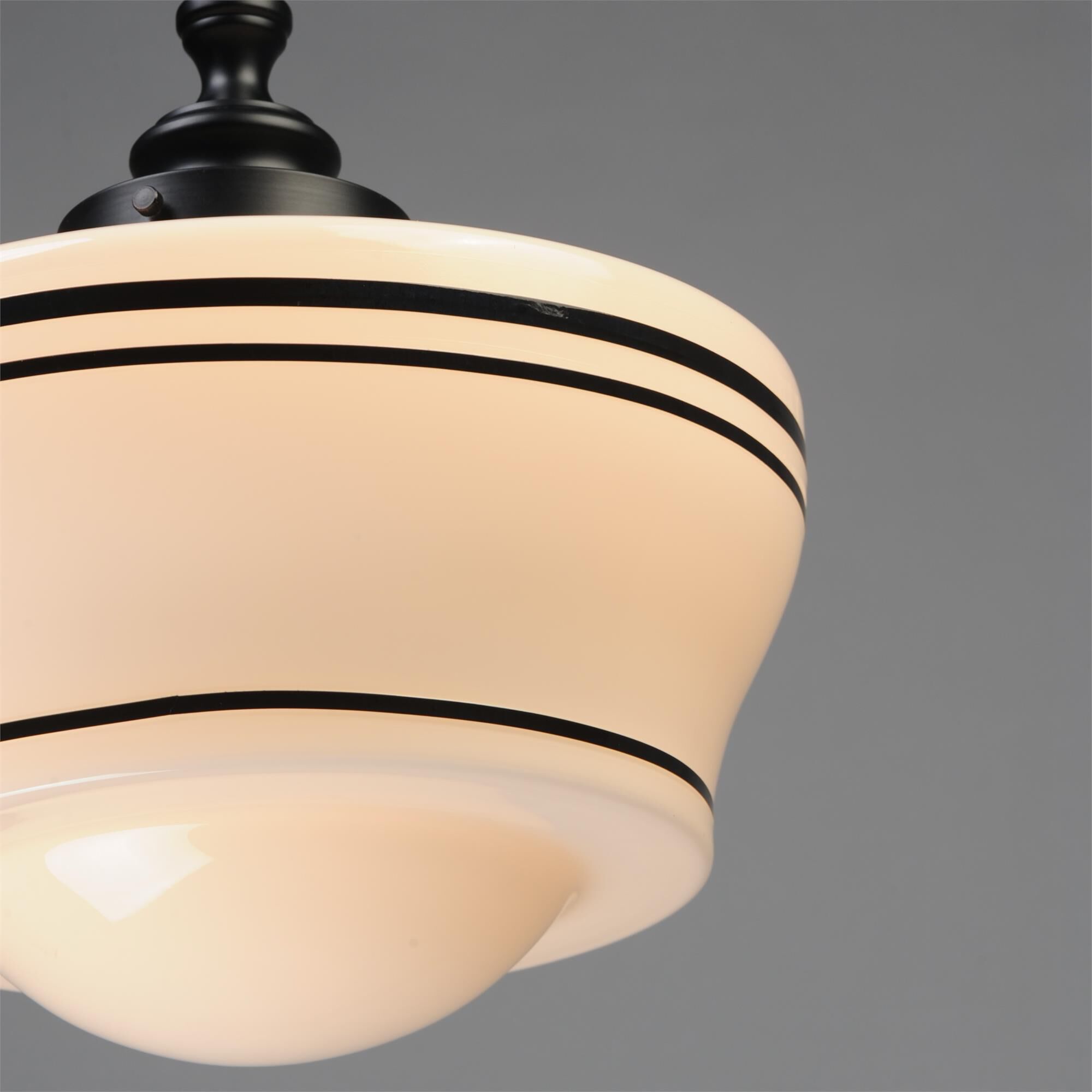 Shown in Black finish and White glass