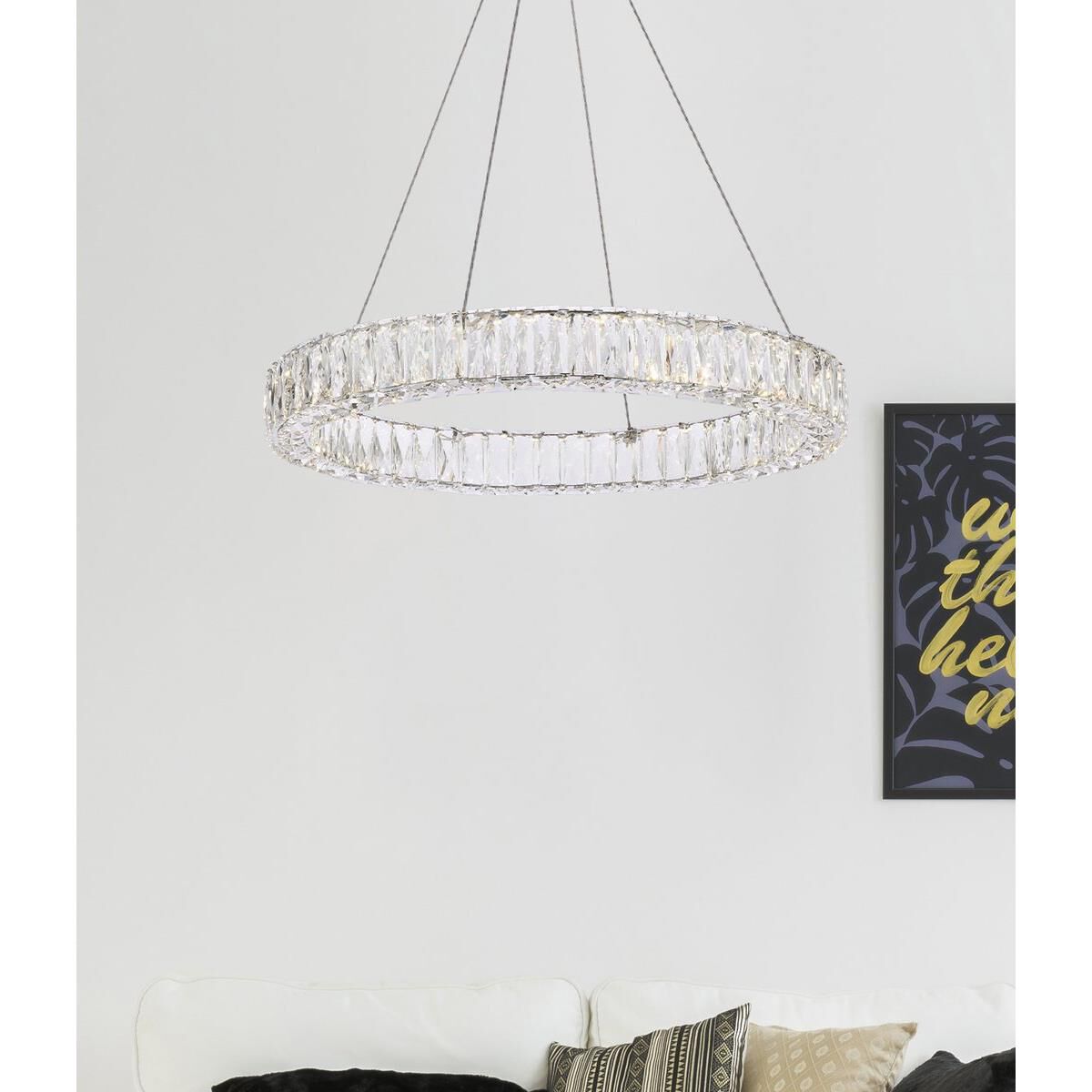 Elegant Lighting Monroe 26 Inch LED Large Pendant