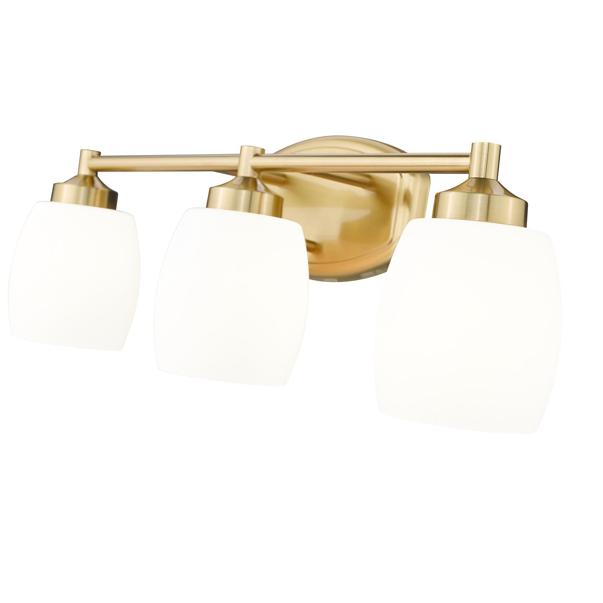 Shown in Luxe Gold finish and Matte Opal glass and Matte Opal shade