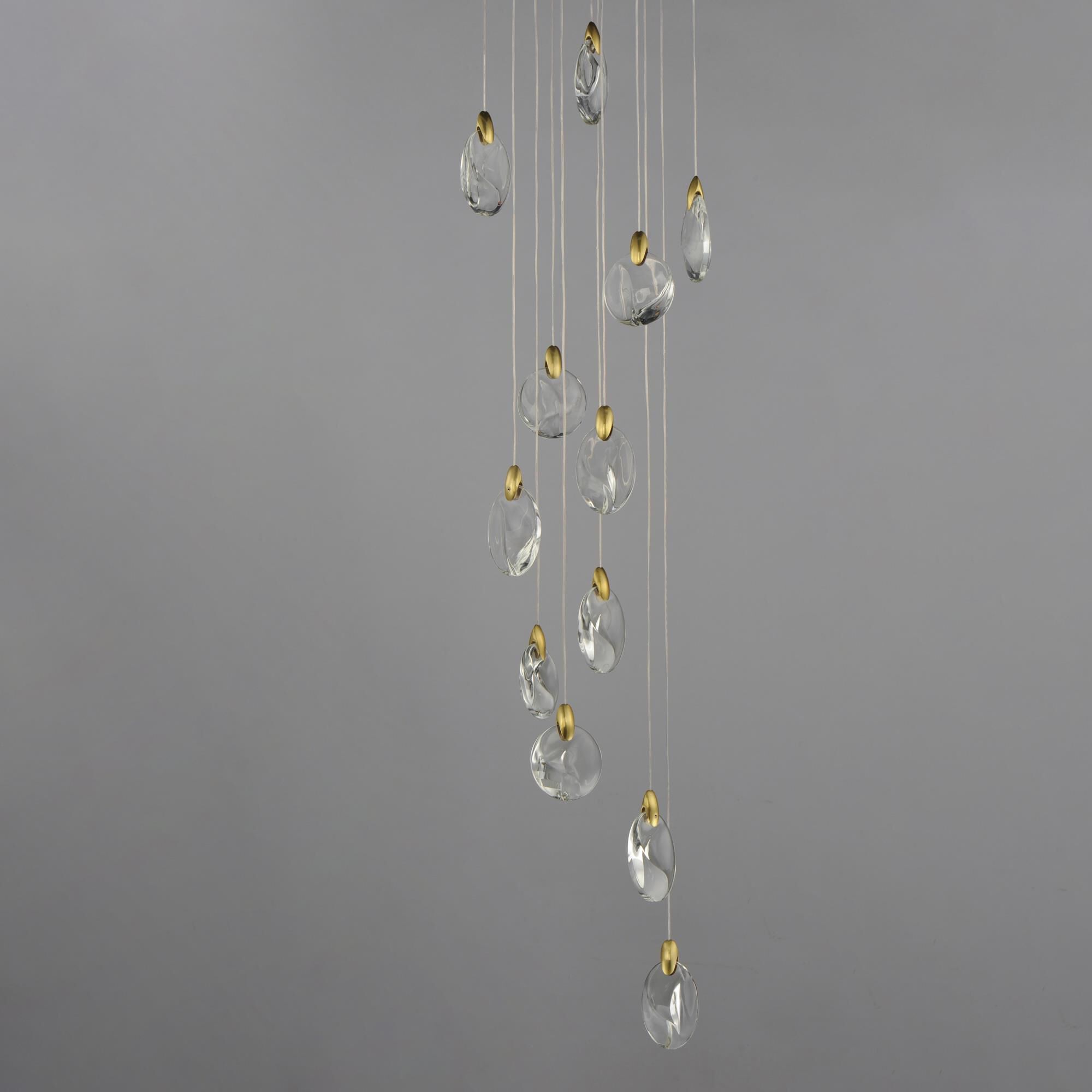 Shown in Black and Polished Gold finish and Clear Crystal glass