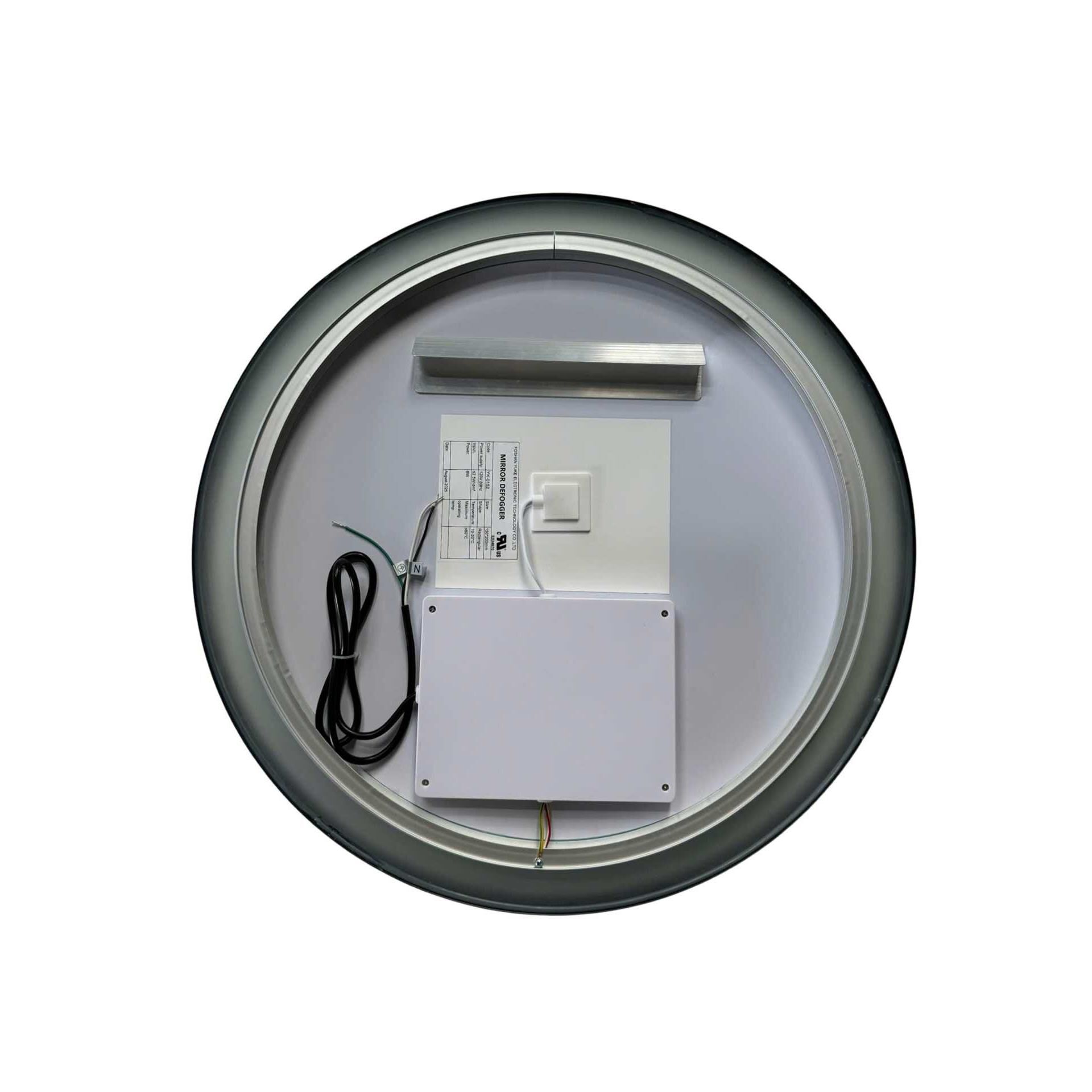 Harmoni 24 Inch Round LED Lighted Mirror by Elegant Decor