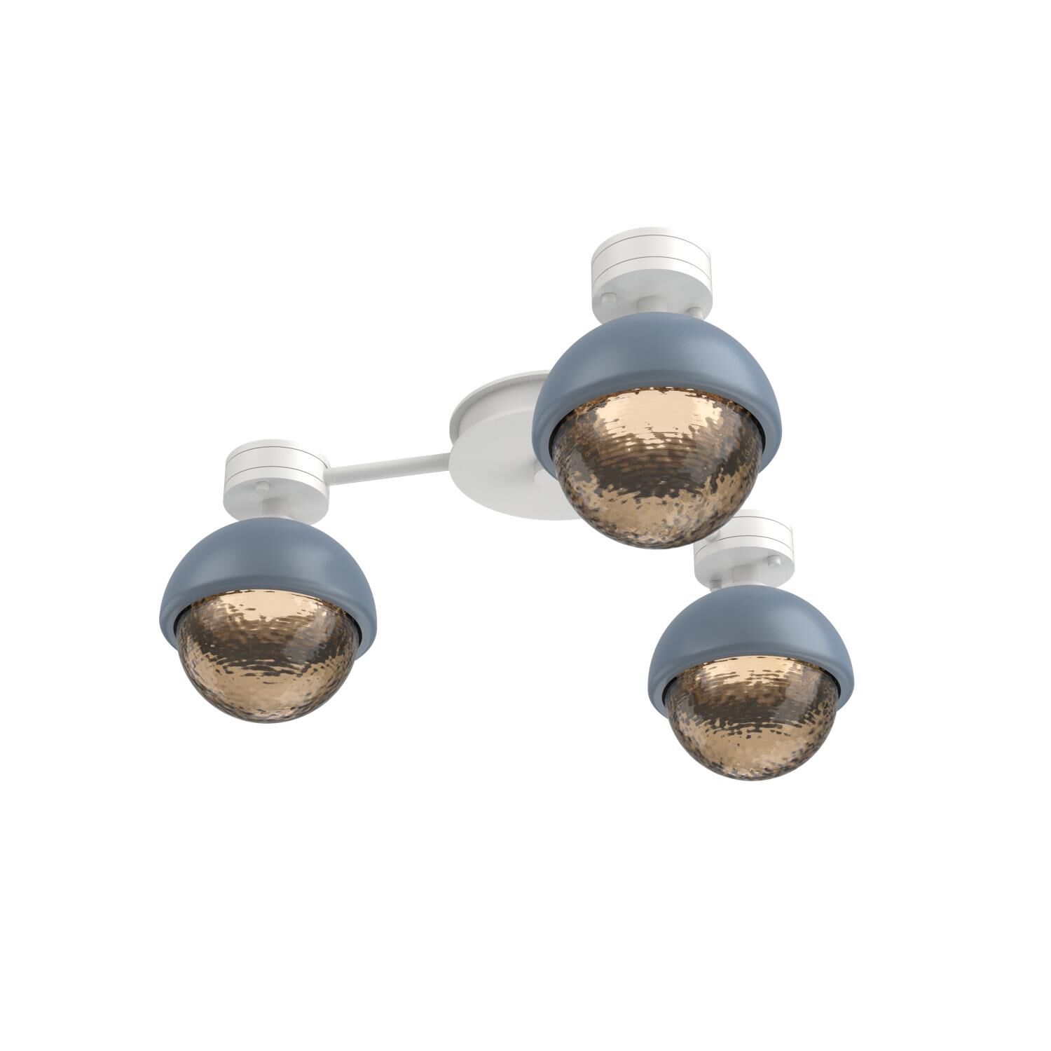 Shown in Salt White finish and Bronze glass and Poppy Blue accent