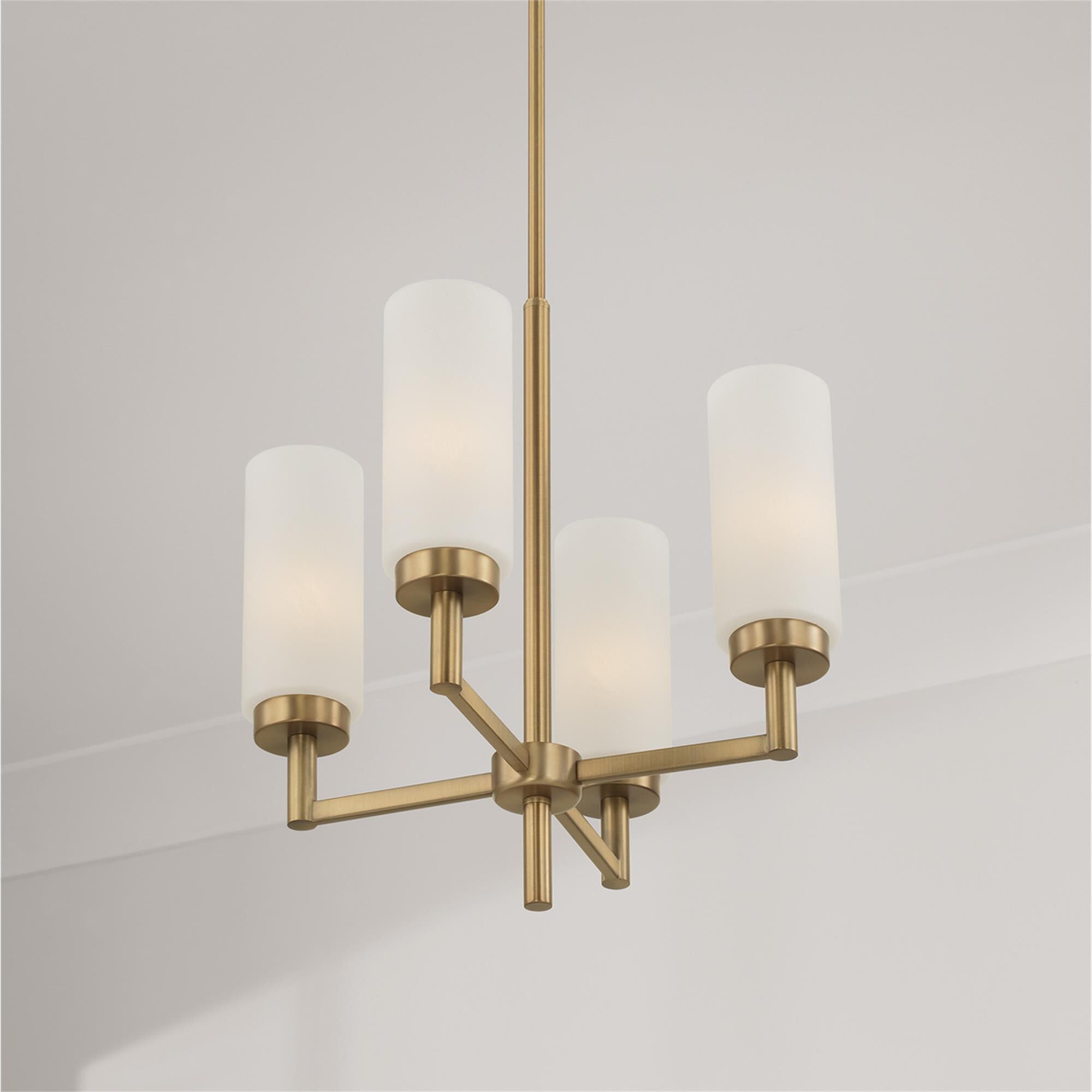 Shown in Aged Brass finish and Faux Alabaster glass