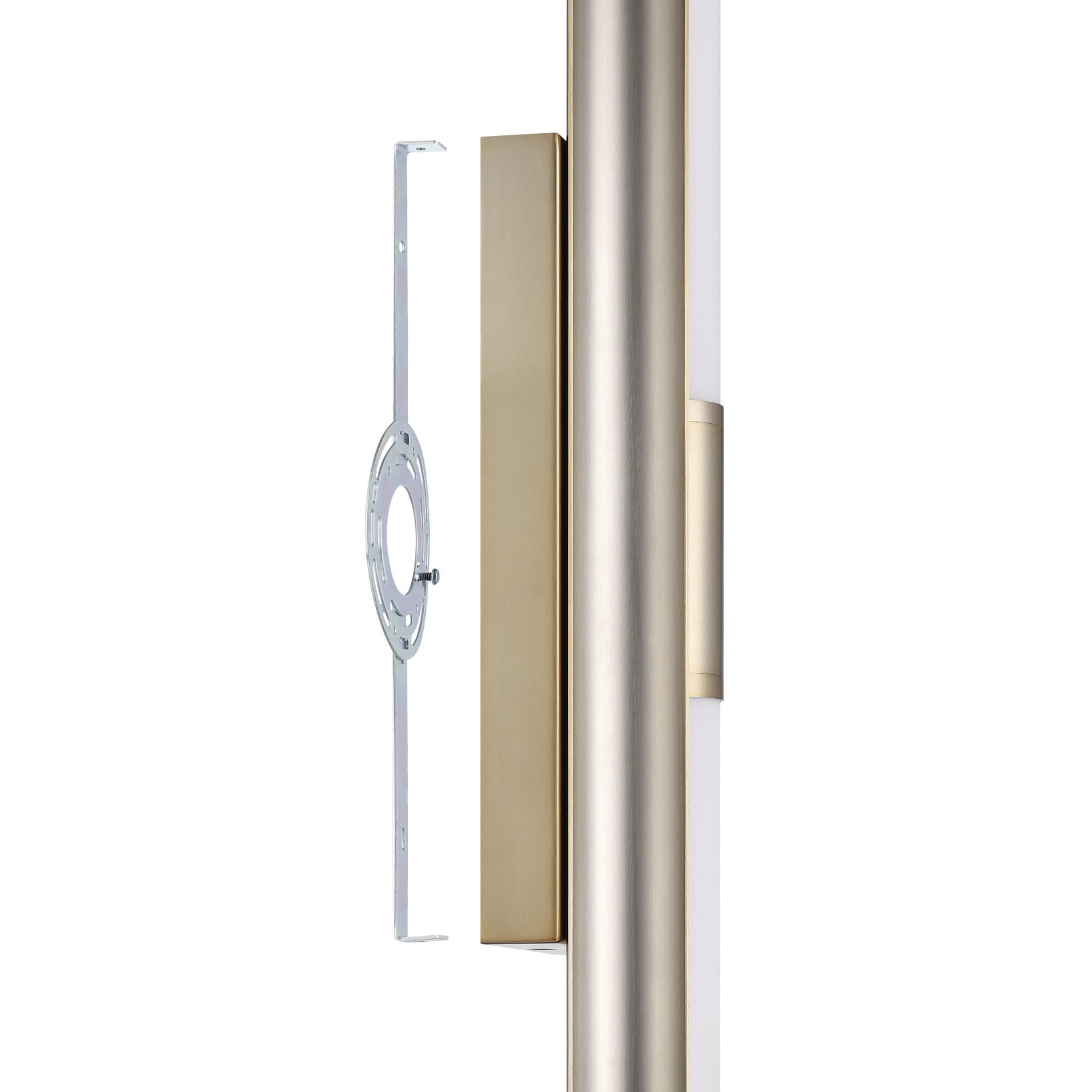 Shown in Champagne Gold finish and Etched Opal glass