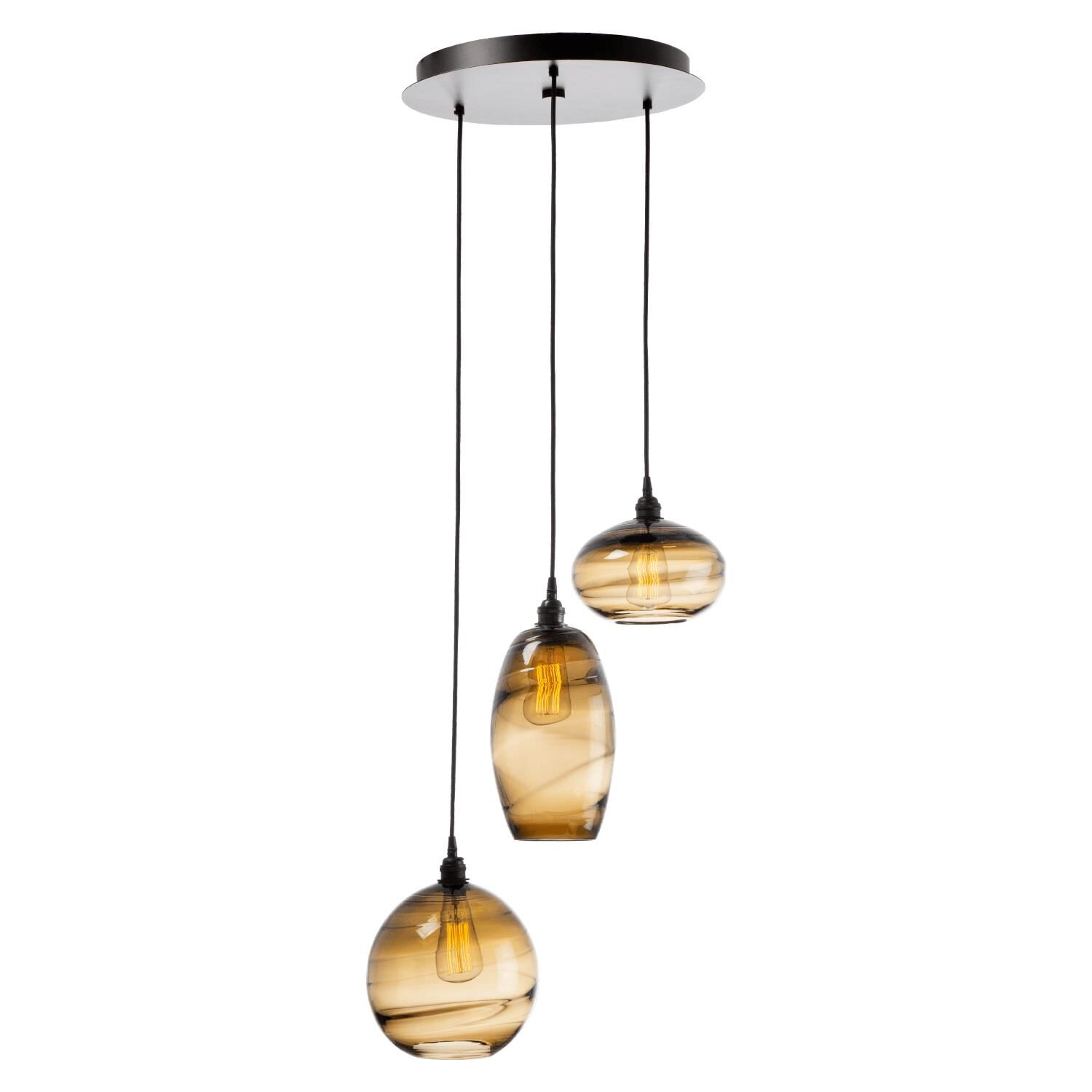 Misto 21 Inch 3 Light Multi Light Pendant by Hammerton Studio