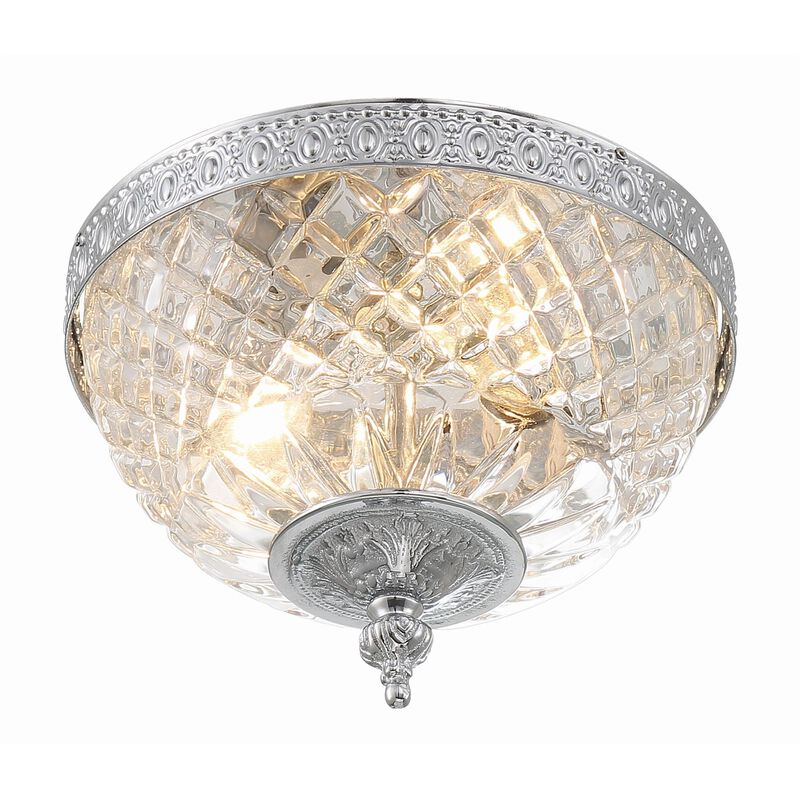 Ceiling 8 Inch 2 Light Flush Mount by Crystorama