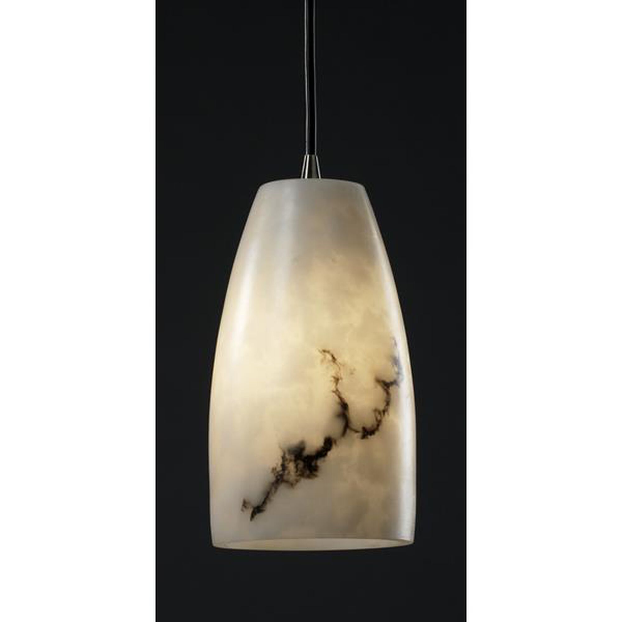 Shown with Faux Alabaster Resin glass and Tall Tapered Cylinder accent