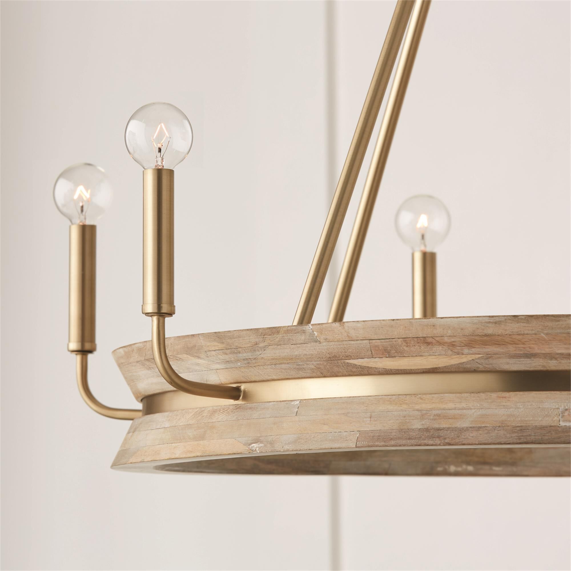 Shown in White Wash and Matte Brass finish