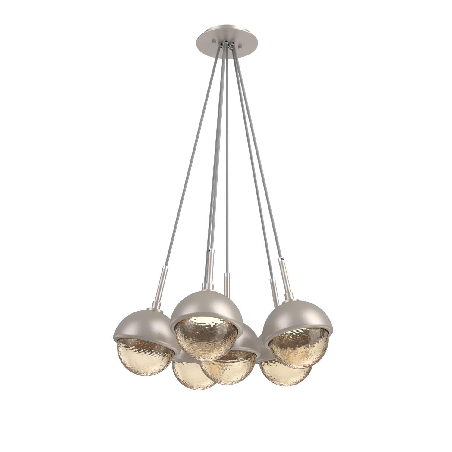 Shown in Beige Silver finish and Amber glass and Metal Shade Matching Finish accent