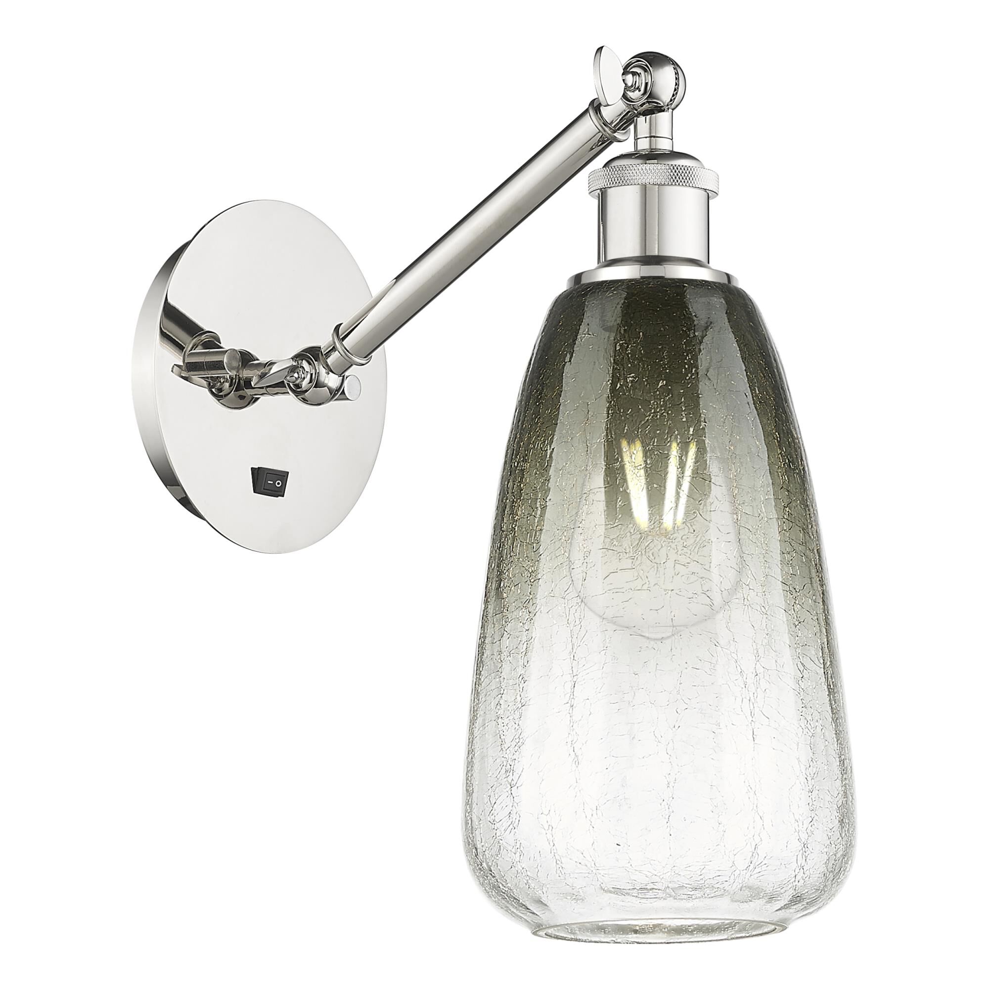 Shown in Polished Nickel finish and Slate glass