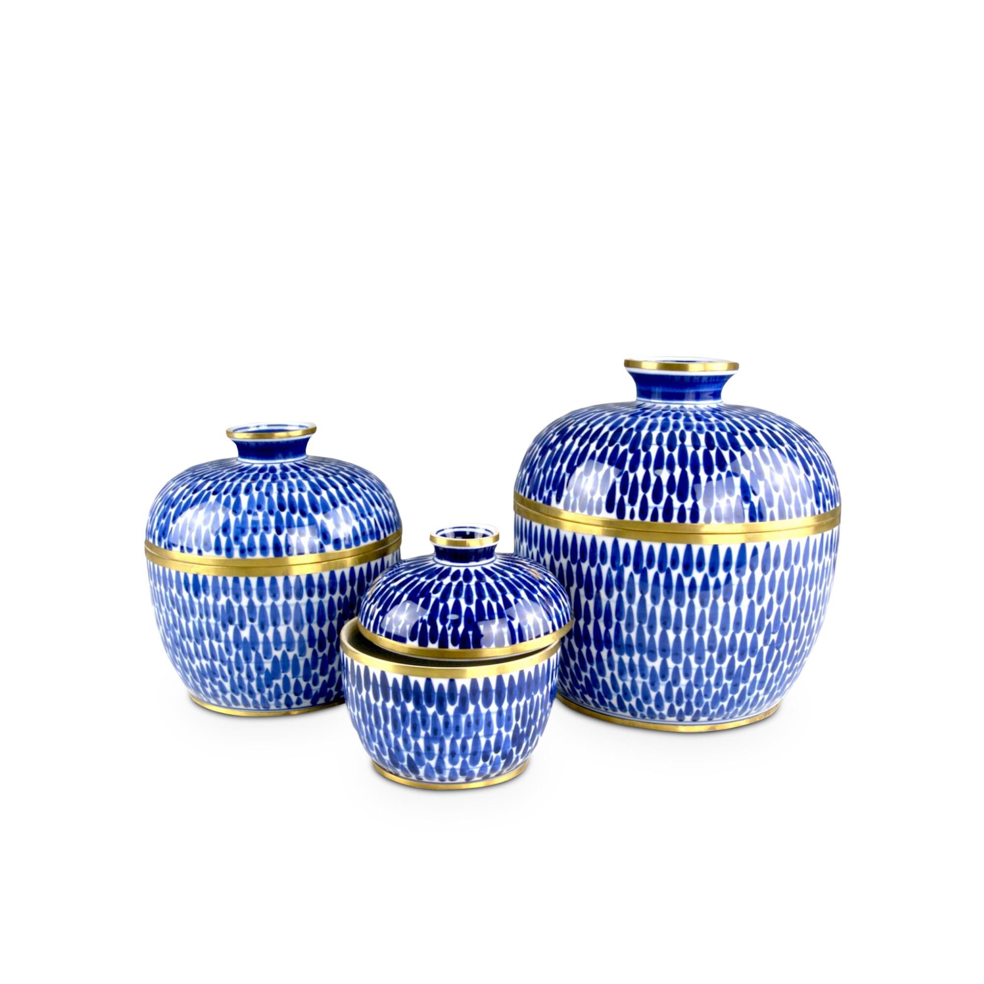 Plavan Jar Set of 3 Decorative Bottle-Canister by Currey and Company