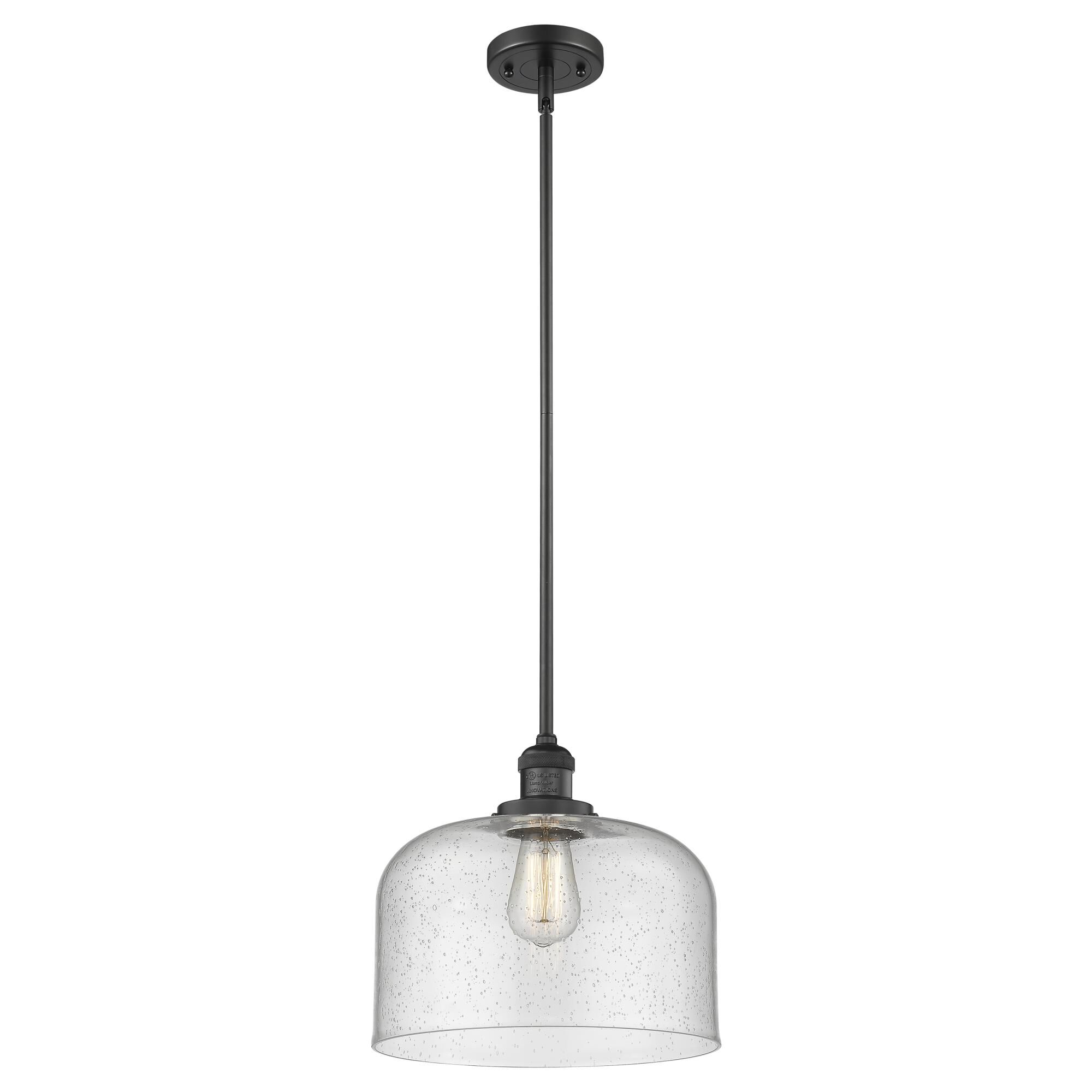 Shown in Matte Black finish and Seedy glass