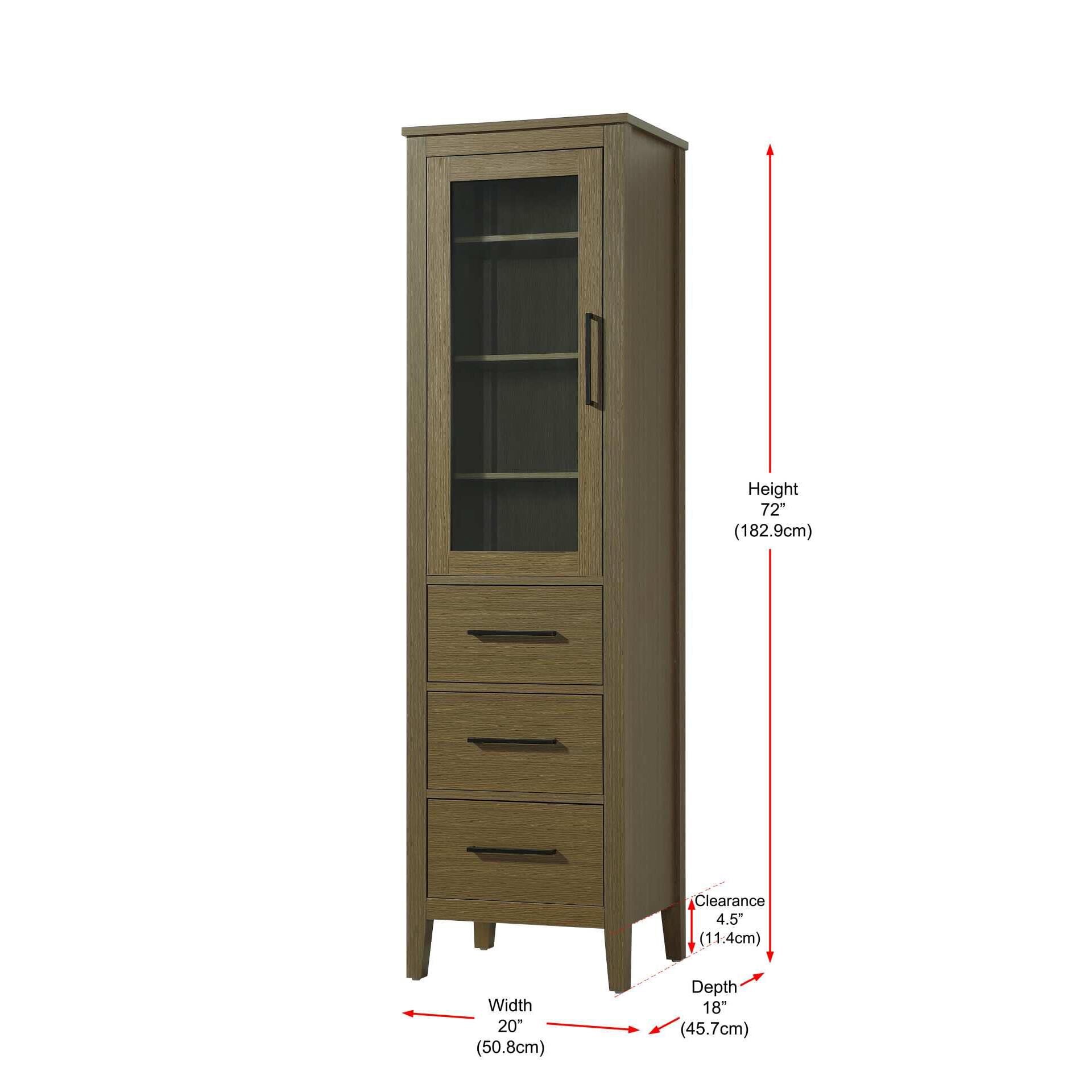Millie 72 Inch Storage Cabinet by Elegant Decor