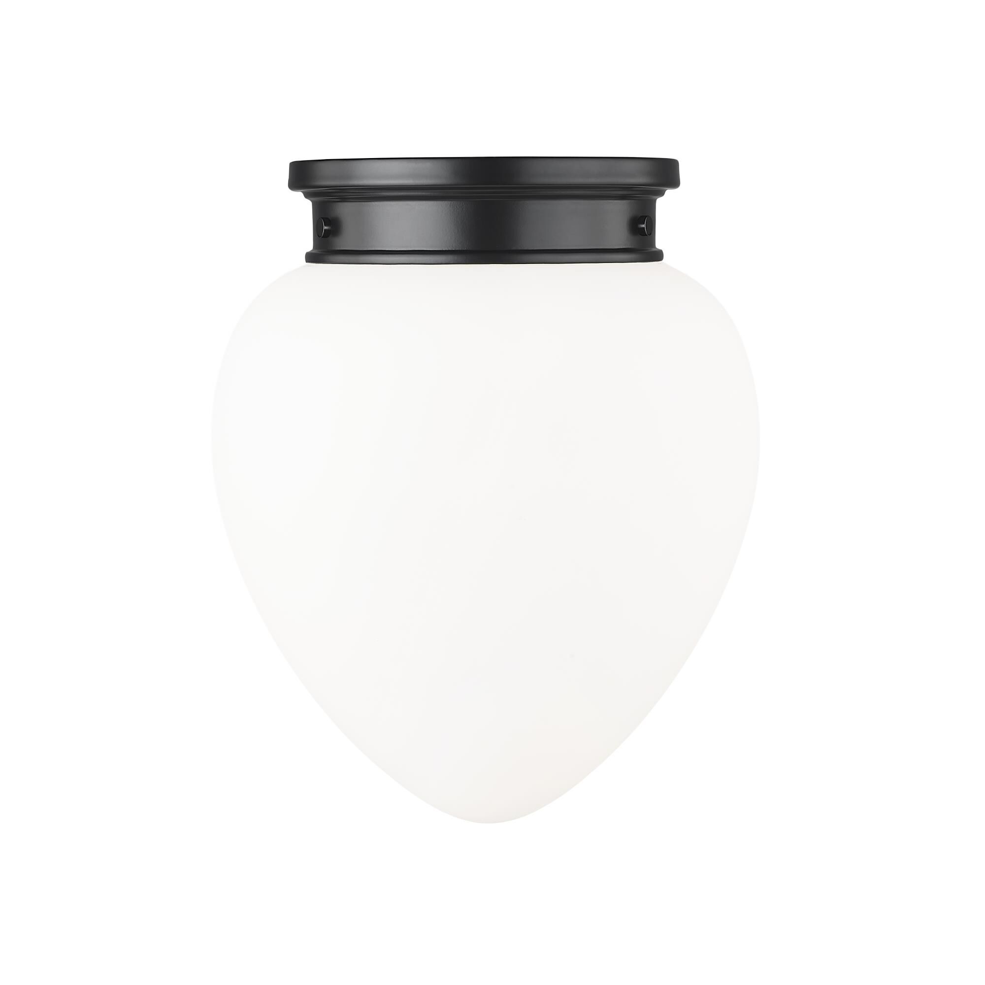 Shown in Matte Black finish and Etched Opal glass and Etched Opal shade