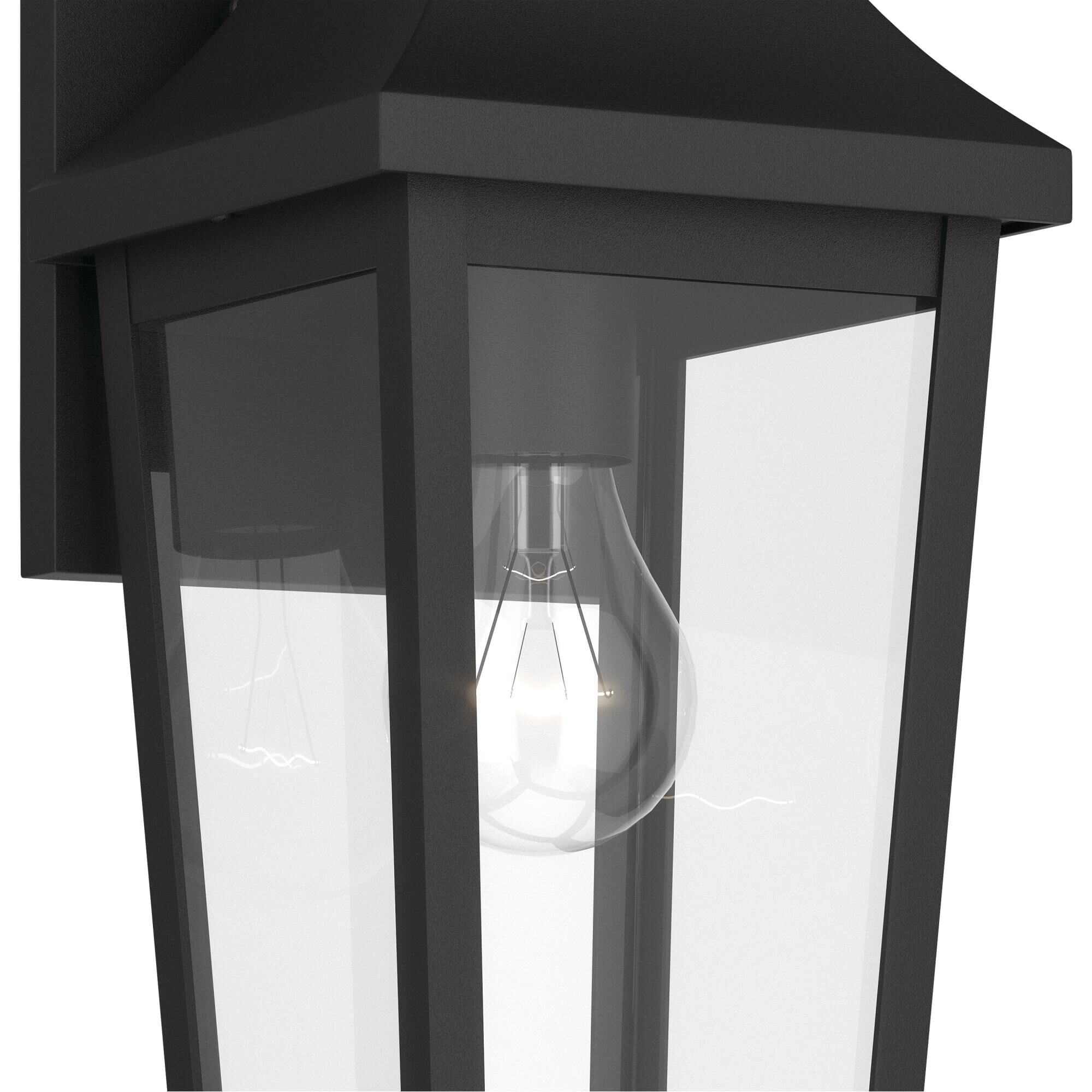 Shown in Textured Black finish and Clear glass