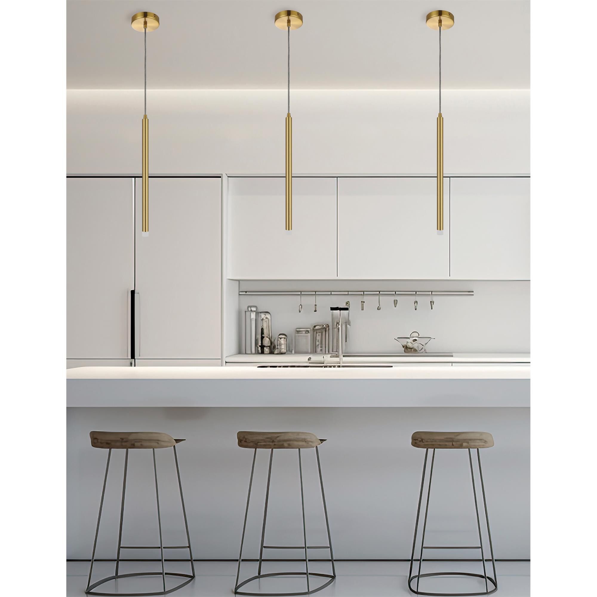 Shown in Aged Brass finish and Clear glass