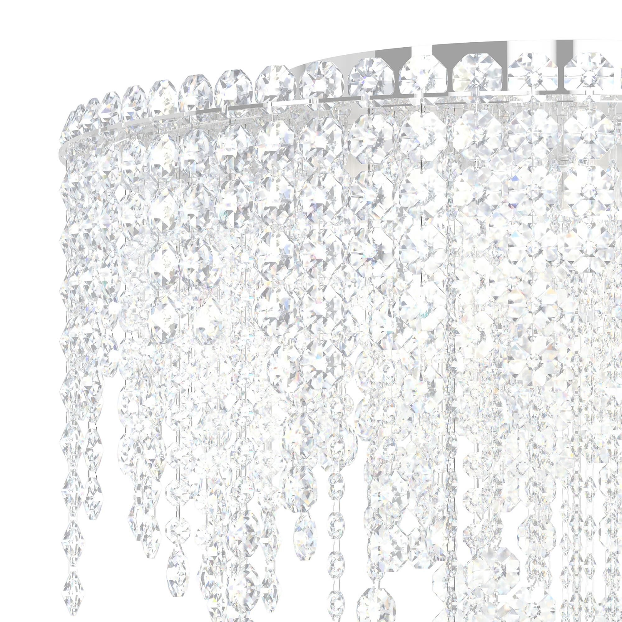 Shown in Polished Stainless Steel finish and Clear Optic crystal