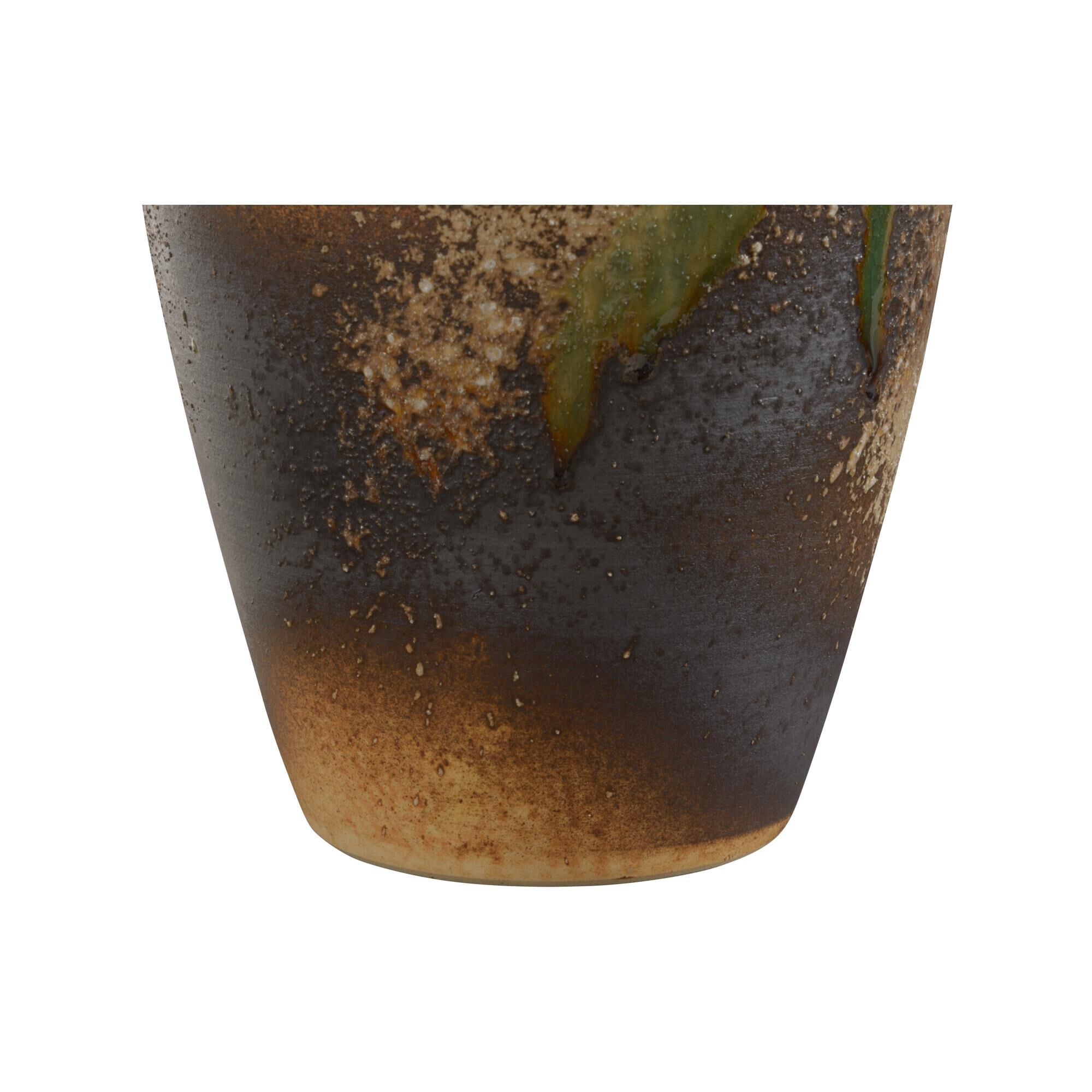 Shown in Brown finish and Linen shade