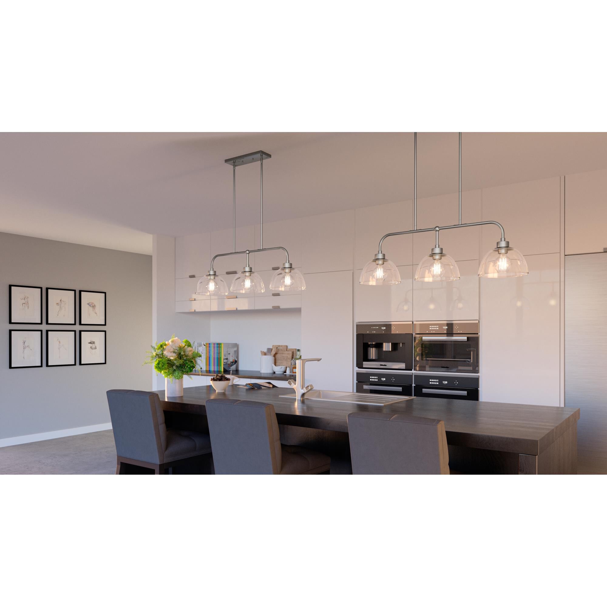 Halsey 36 Inch 3 Light Linear Suspension Light by Quoizel