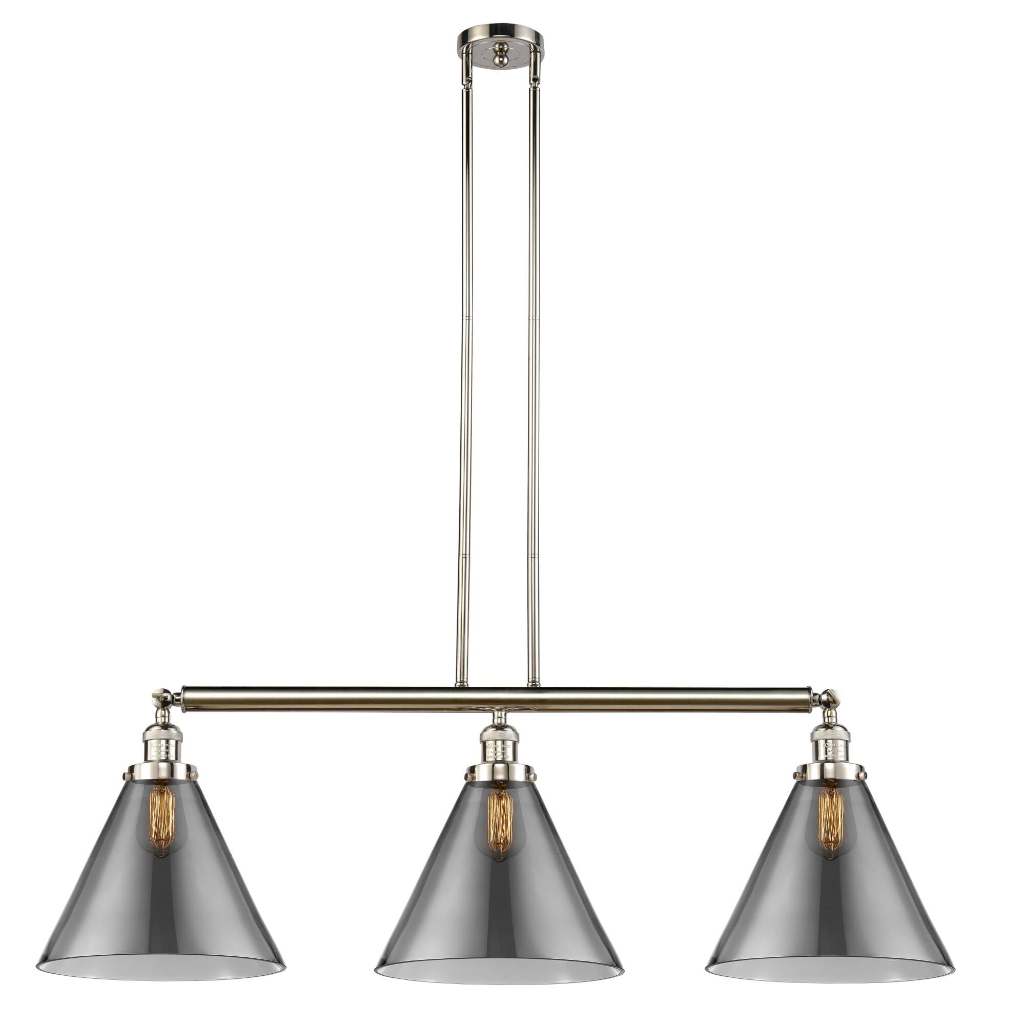 Bruno Marashlian X-Large Cone 44 Inch 3 Light Linear Suspension Light by Innovations Lighting