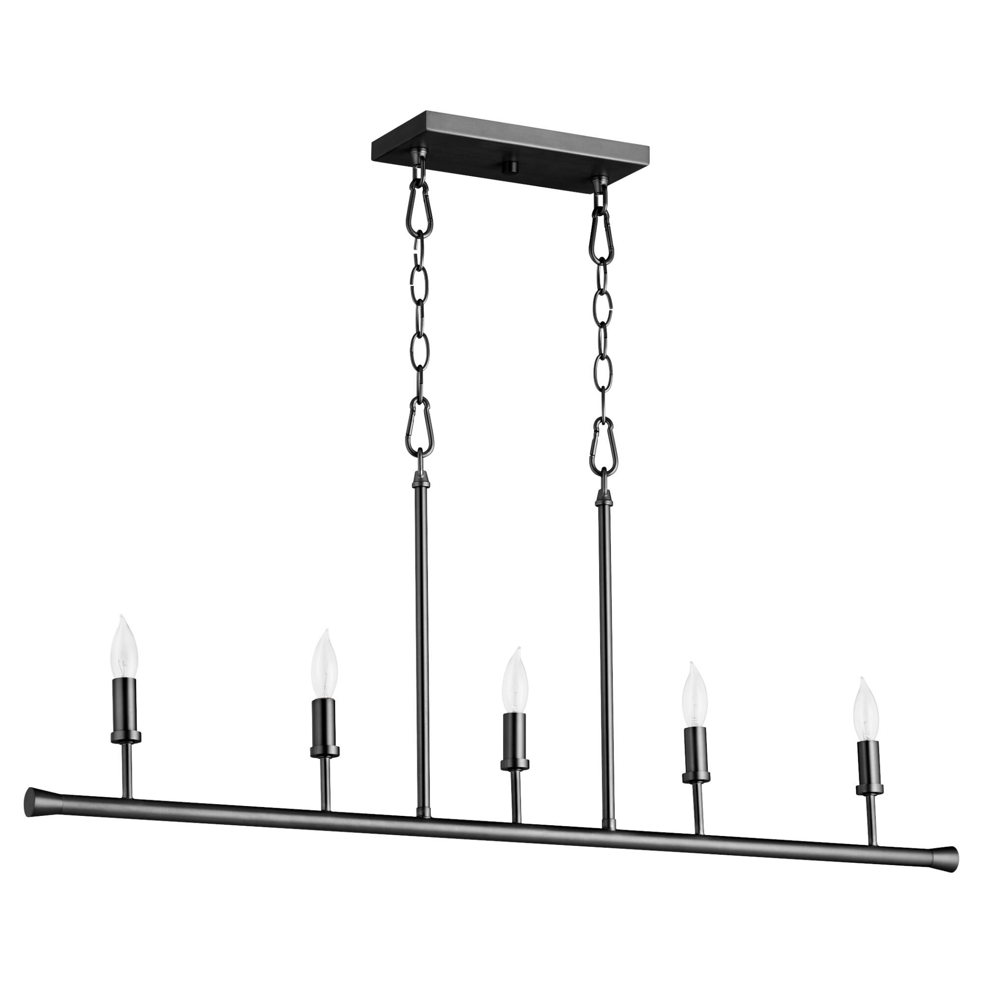 Shown in Matte Black finish and White Linen shade
