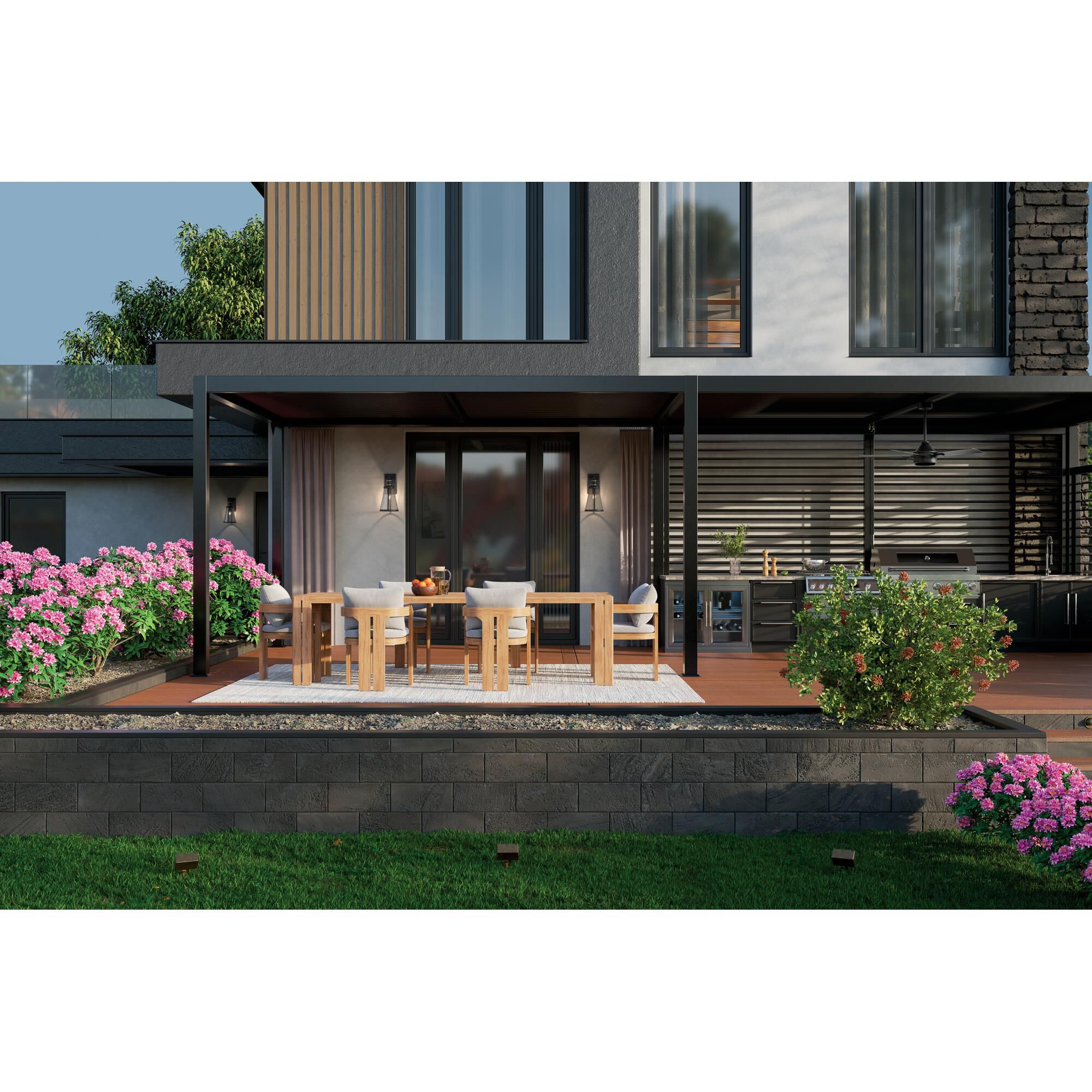 Shown in Black Textured finish and Clear glass