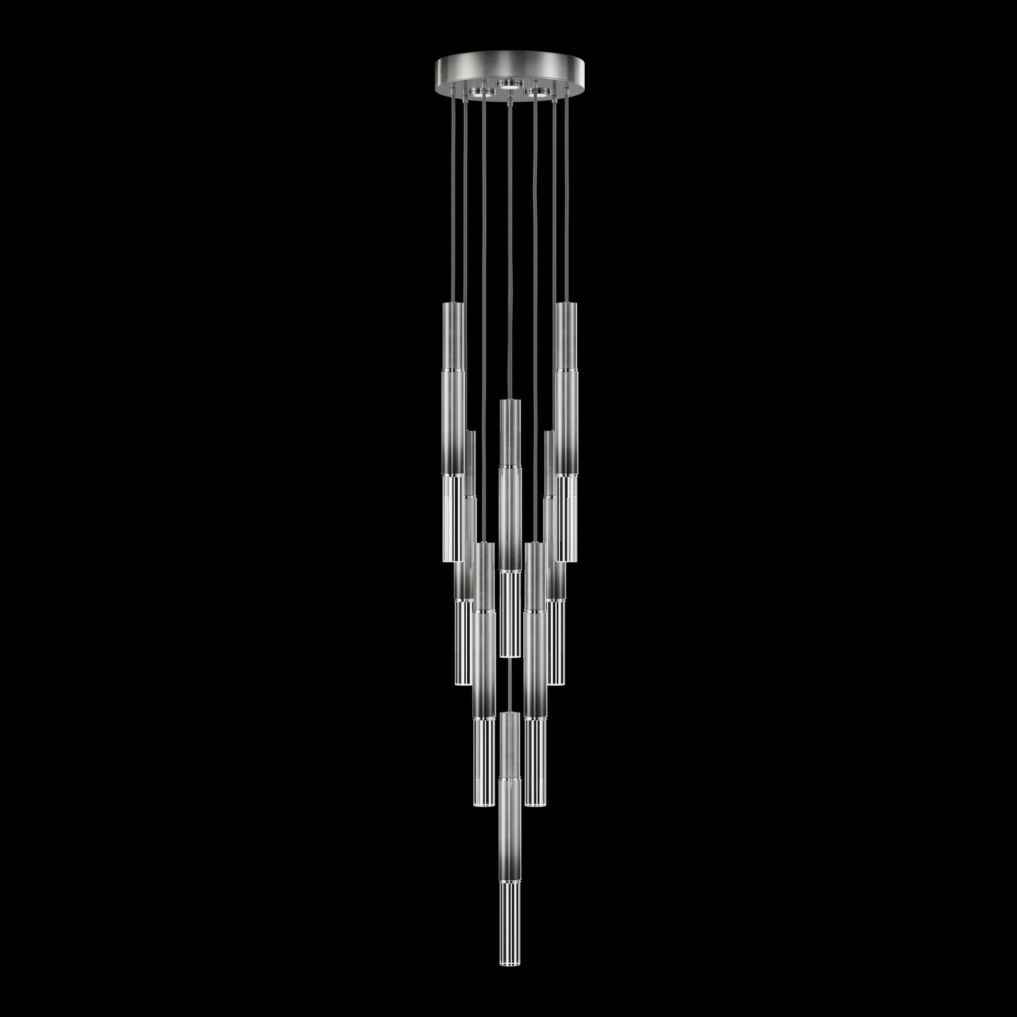 Shown in Silver finish and True crystal and False glass