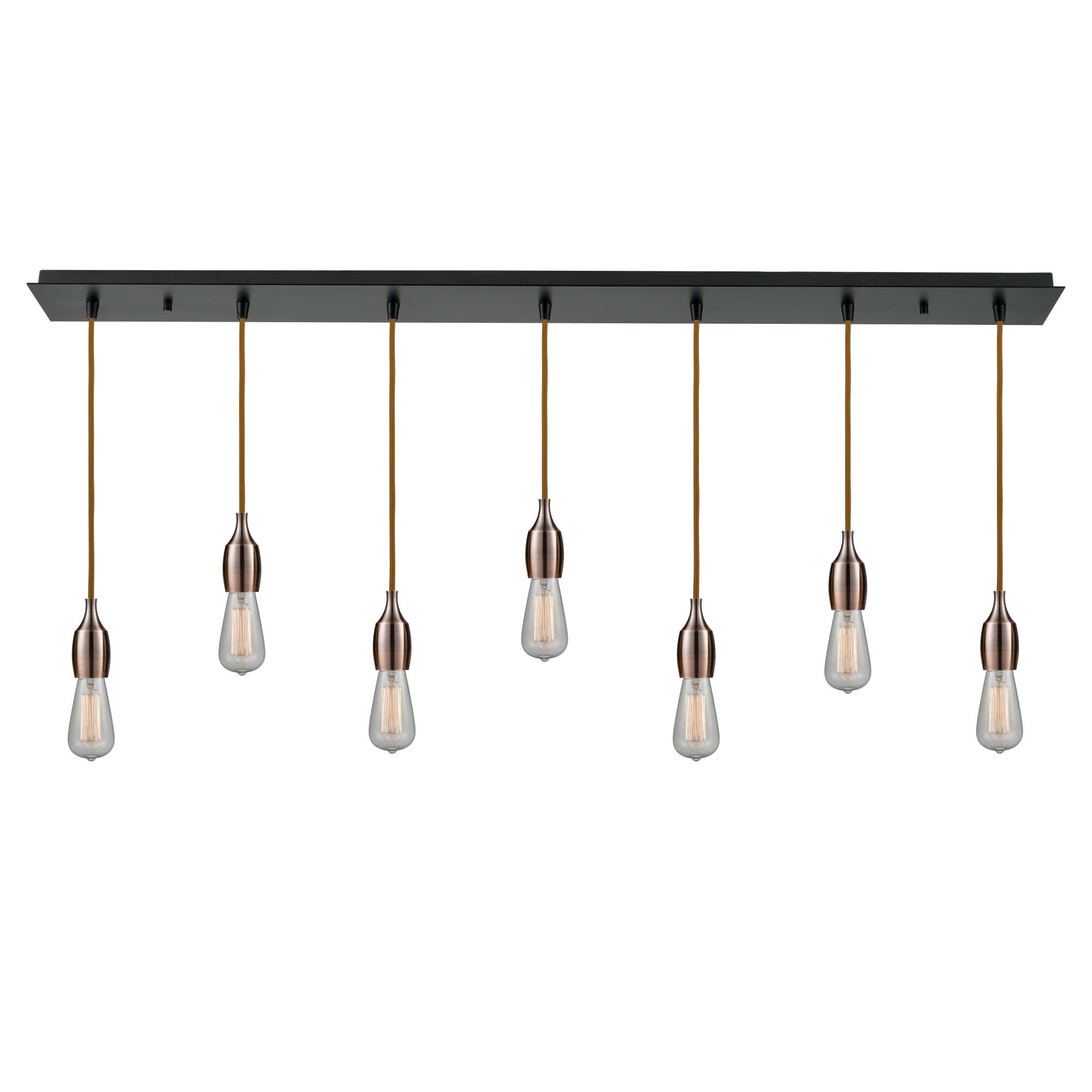 Bruno Marashlian Bare Bulb 48 Inch 7 Light Linear Suspension Light by Innovations Lighting
