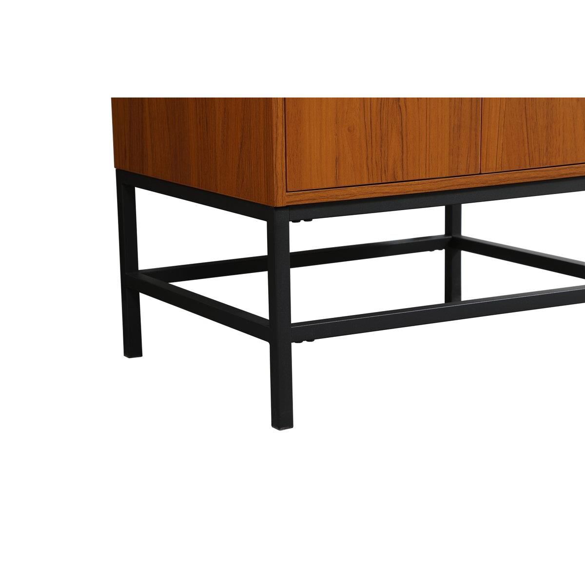 Shown in Teak finish and Without Backsplash accent